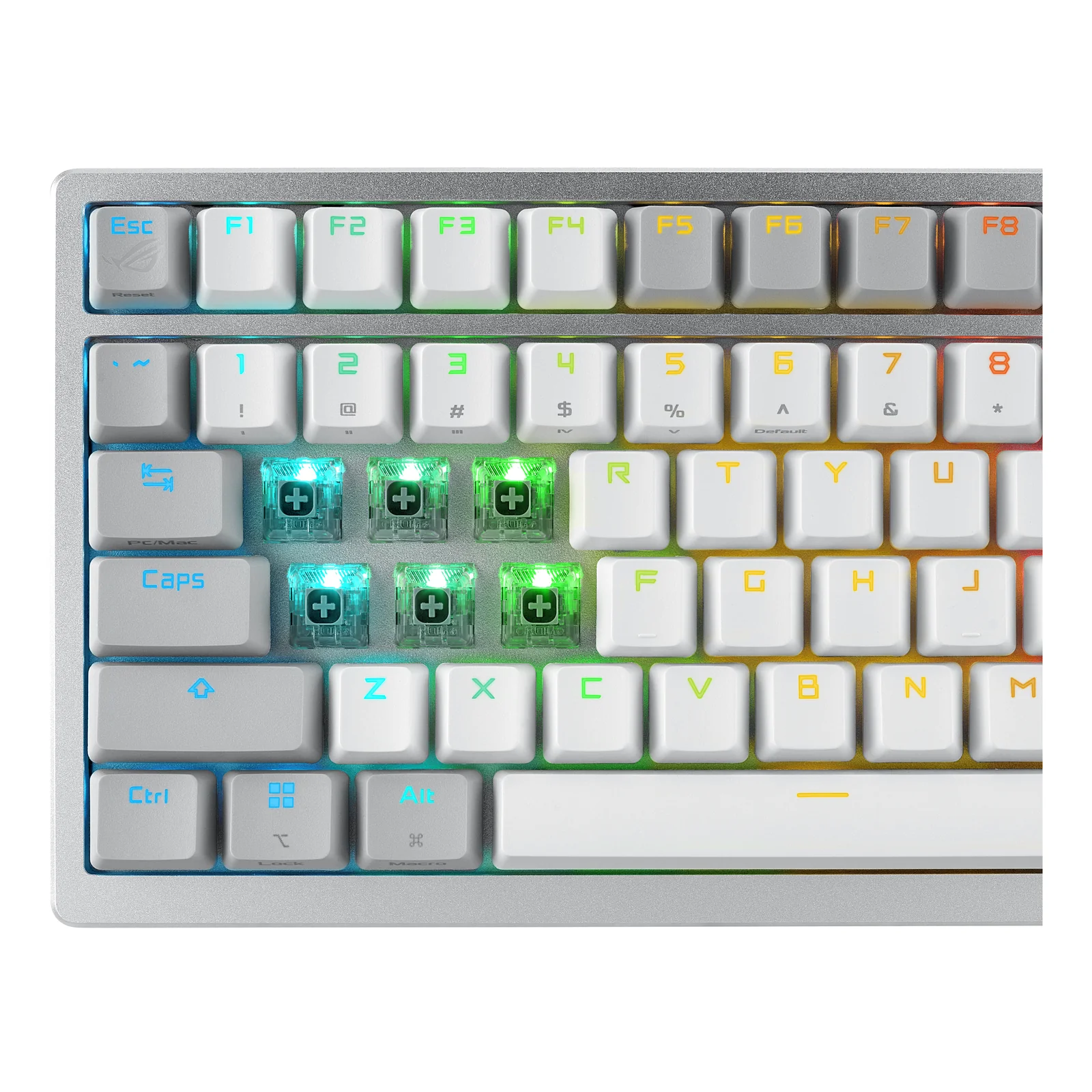 ASUS ROG Azoth White clavier Gaming USB + RF Wireless + Bluetooth QWERTZ Allemand Blanc