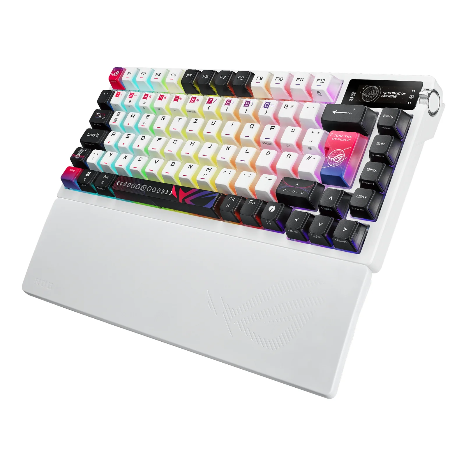 ASUS ROG Azoth X clavier Gaming USB + RF Wireless + Bluetooth QWERTZ Blanc
