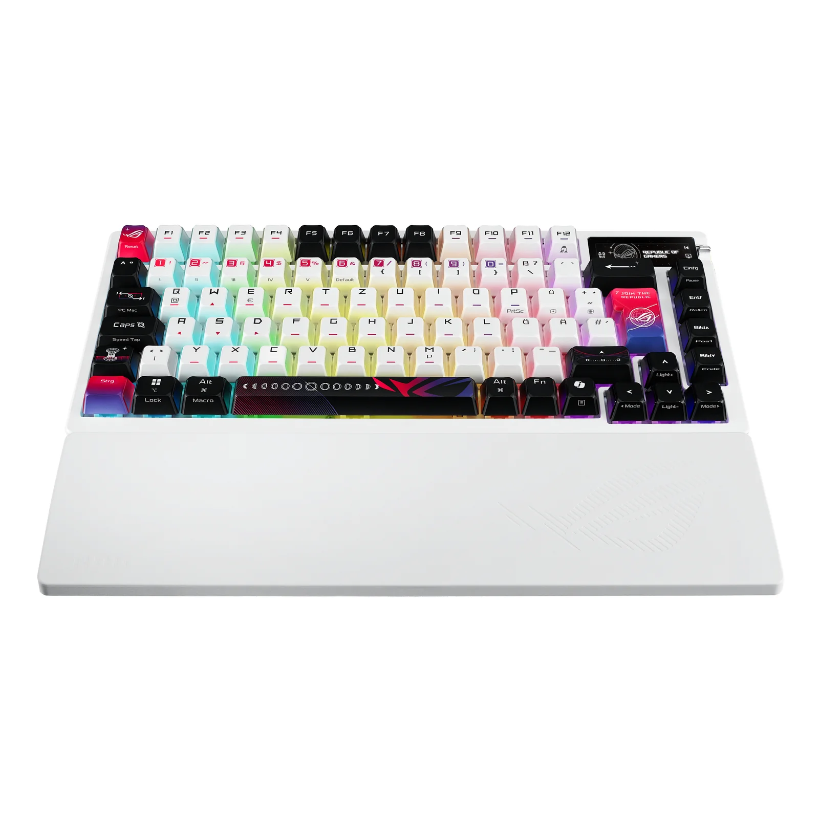 ASUS ROG Azoth X clavier Gaming USB + RF Wireless + Bluetooth QWERTZ Blanc