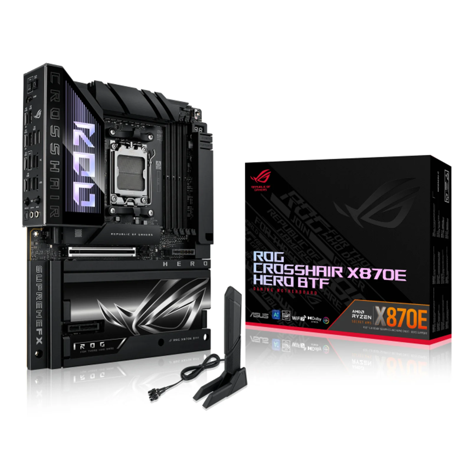 ASUS ROG CROSSHAIR X870E HERO BTF AMD X870E Emplacement AM5 ATX