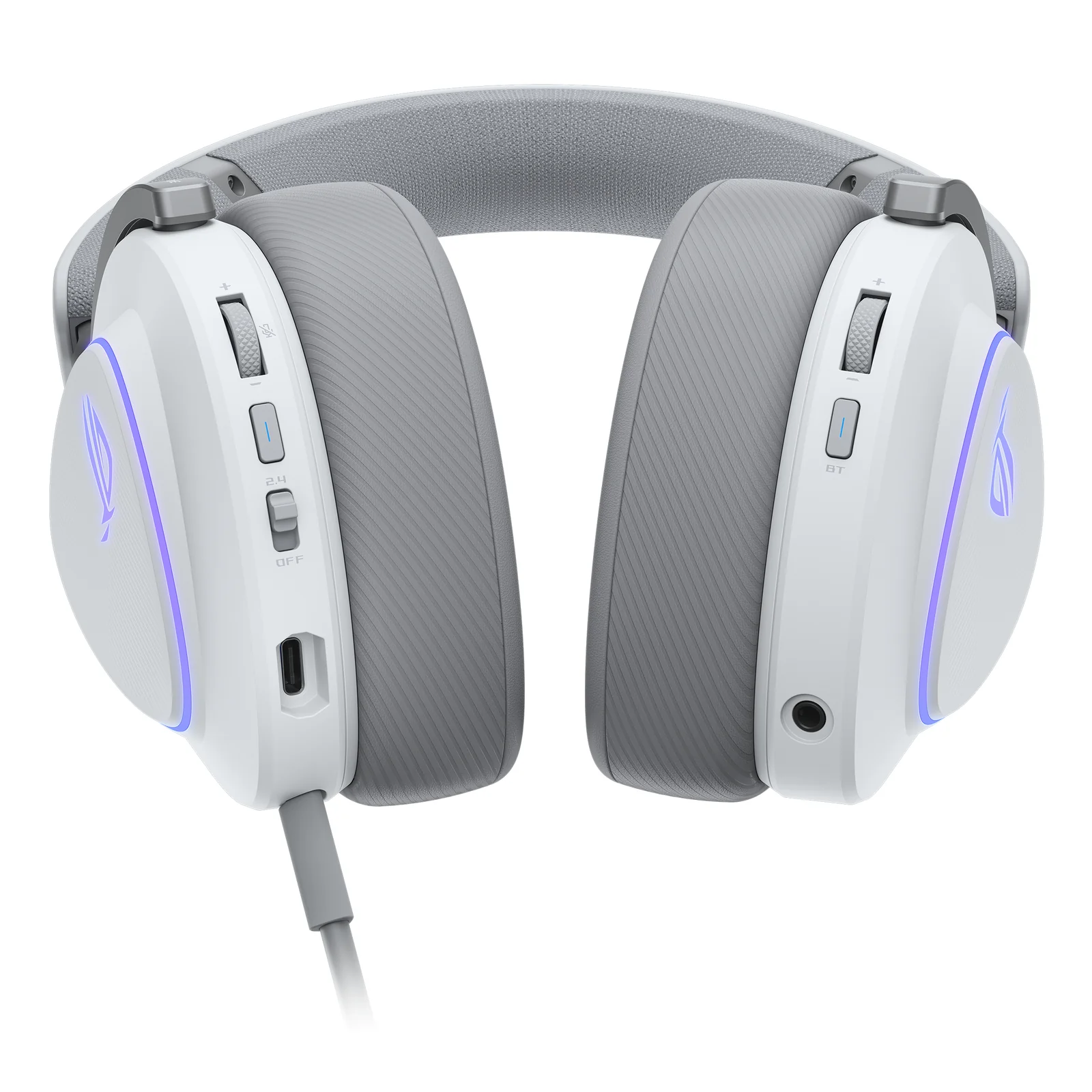 ASUS ROG Delta II Casque Avec fil &sans fil Arceau Gaming USB Type-C Bluetooth Blanc