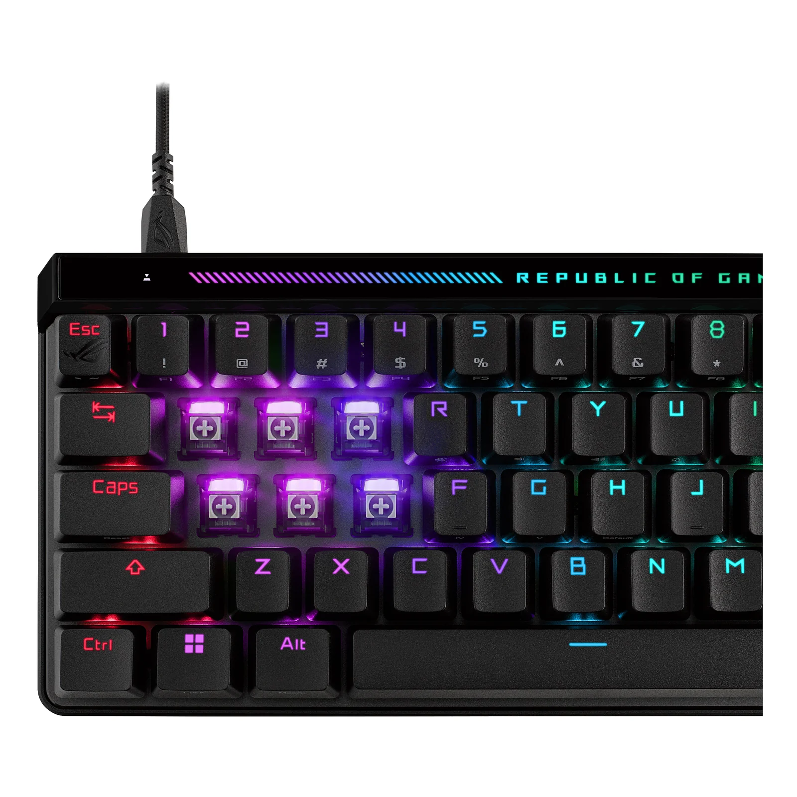 ASUS ROG Falchion Ace HFX clavier Gaming USB QWERTZ Allemand Noir