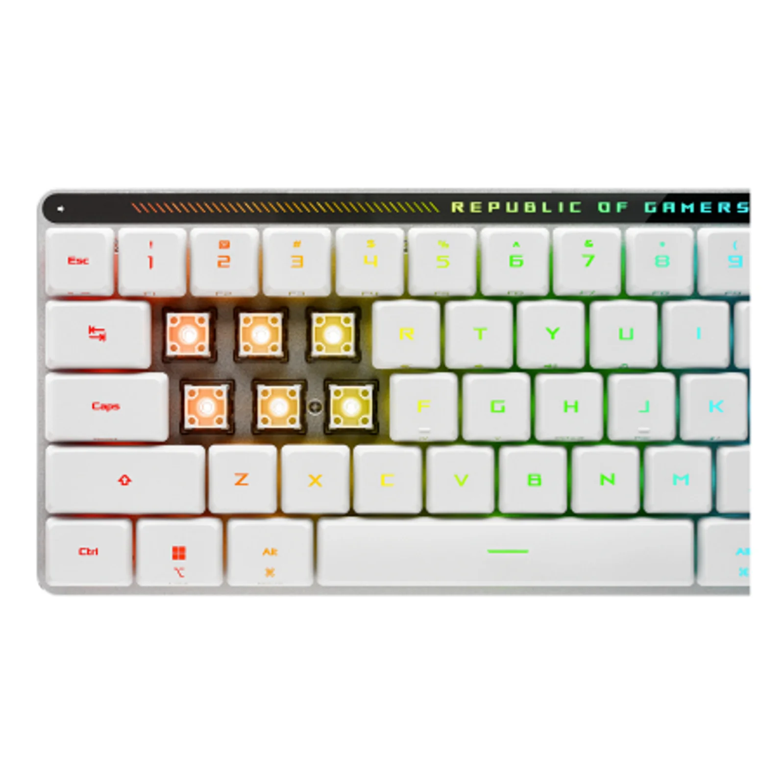 ASUS ROG Falchion RX Low Profile clavier Gaming USB + RF Wireless + Bluetooth Blanc