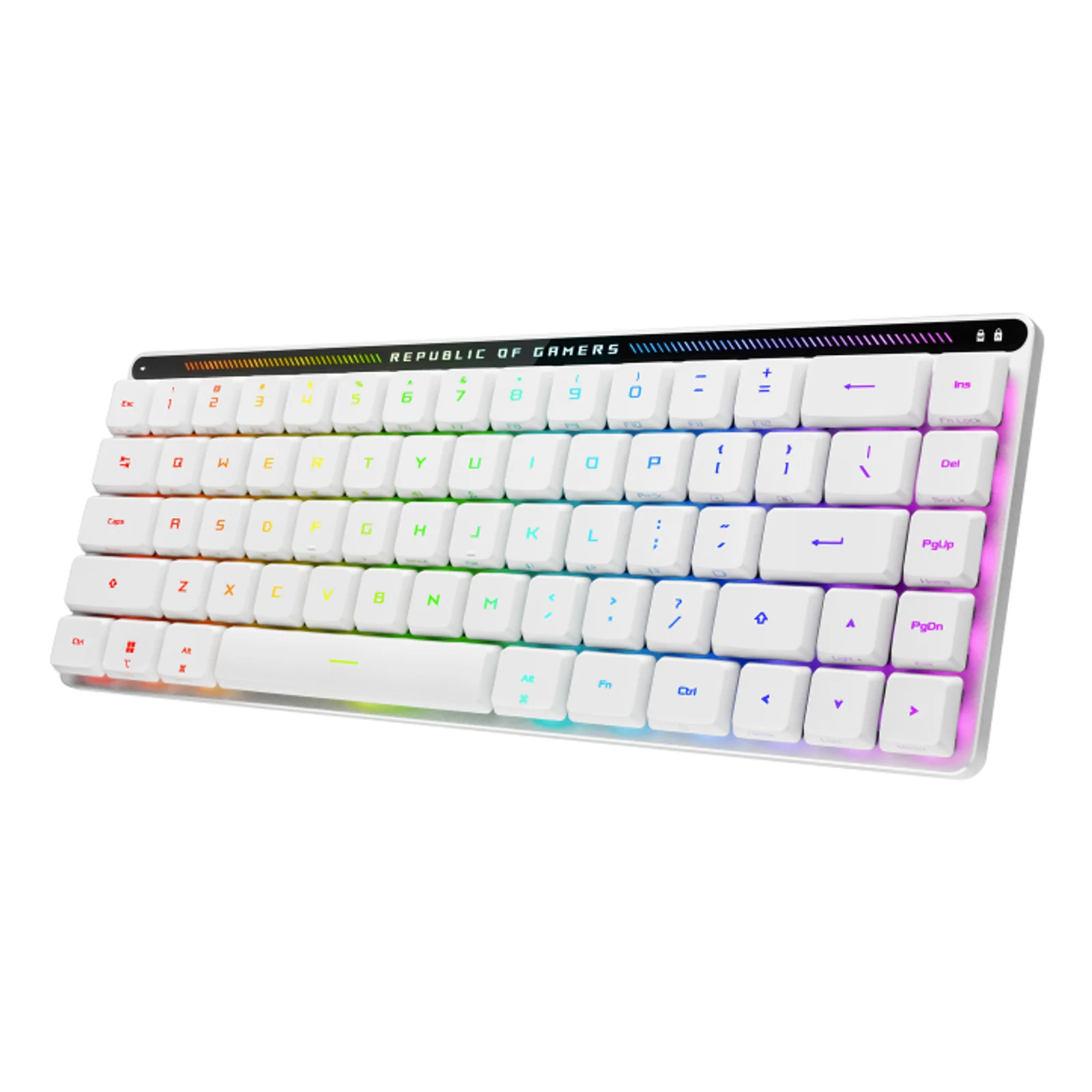 ROG Falchion RX Low Profile clavier Gaming USB + RF Wireless + Bluetooth QWERTZ Blanc
