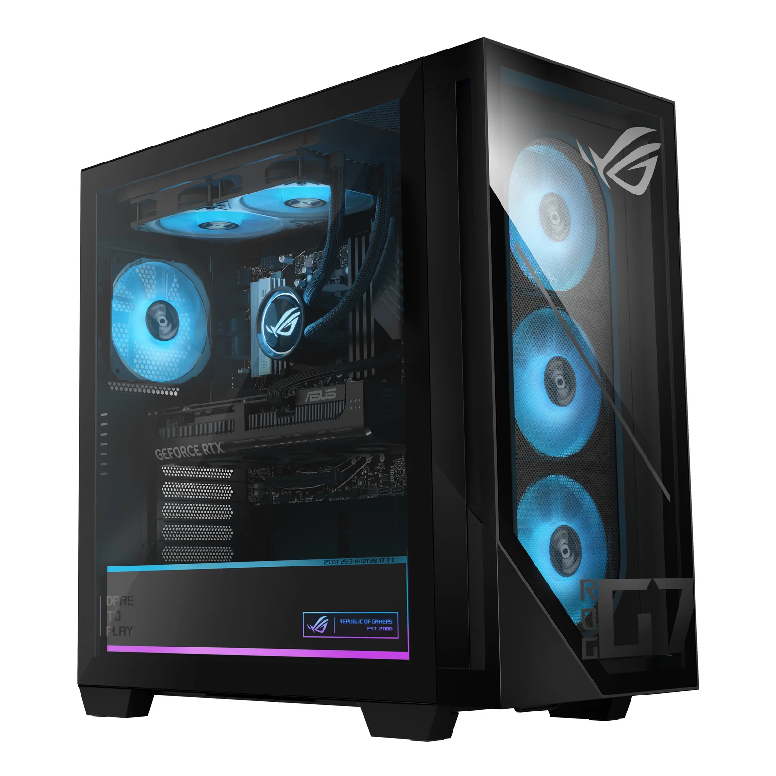 ASUS ROG G700 GM700TZ-DRR9700X029W AMD Ryzen™ 7 9700X 32 Go DDR5-SDRAM 2 To SSD NVIDIA GeForce RTX 5080 Windows 11 Home Tower PC Noir
