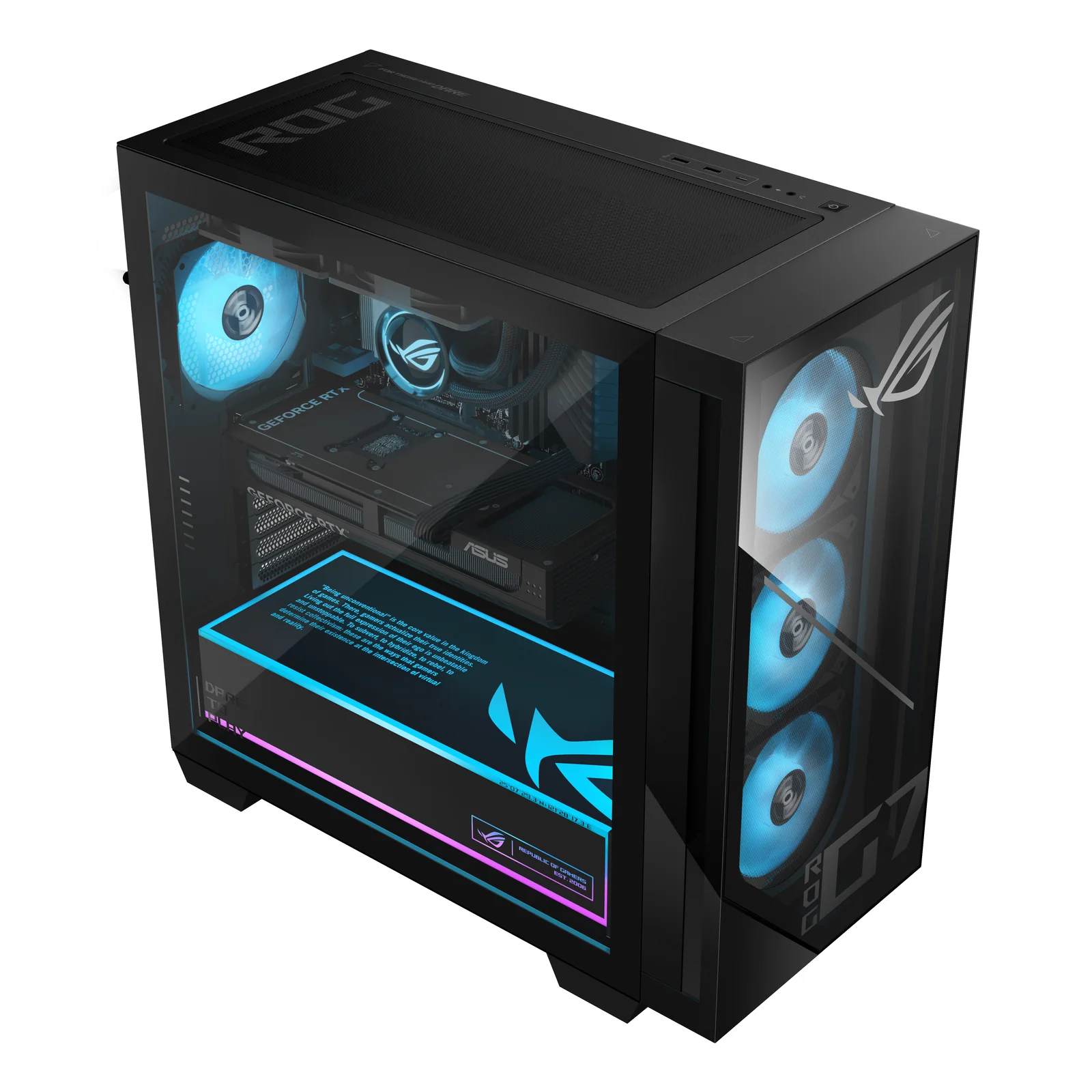 ASUS ROG G700 GM700TZ-DRR9700X029W AMD Ryzen™ 7 9700X 32 Go DDR5-SDRAM 2 To SSD NVIDIA GeForce RTX 5080 Windows 11 Home Tower PC Noir