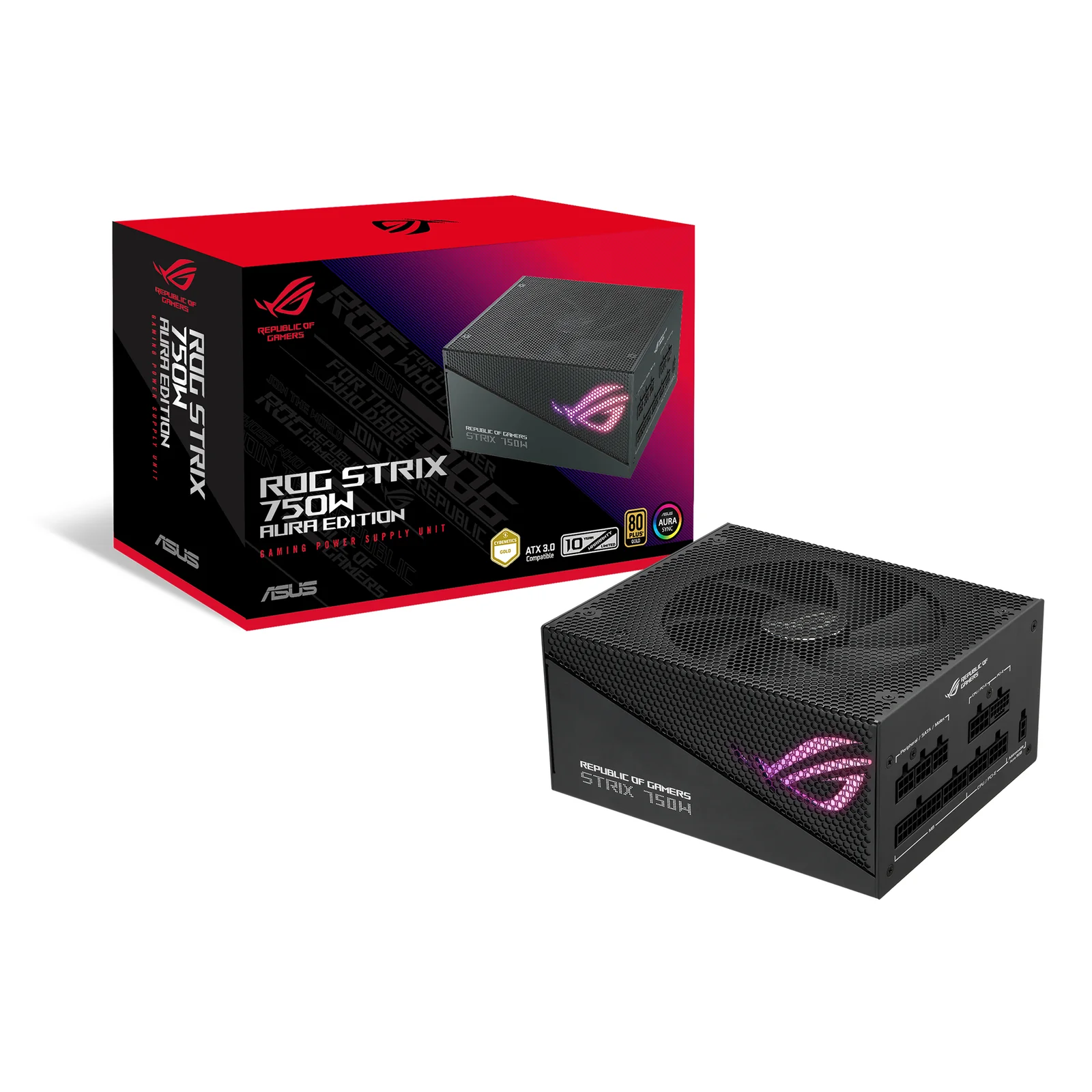 ASUS ROG Strix 750W Gold Aura Edition unité d'alimentation d'énergie 20+4 pin ATX ATX Noir
