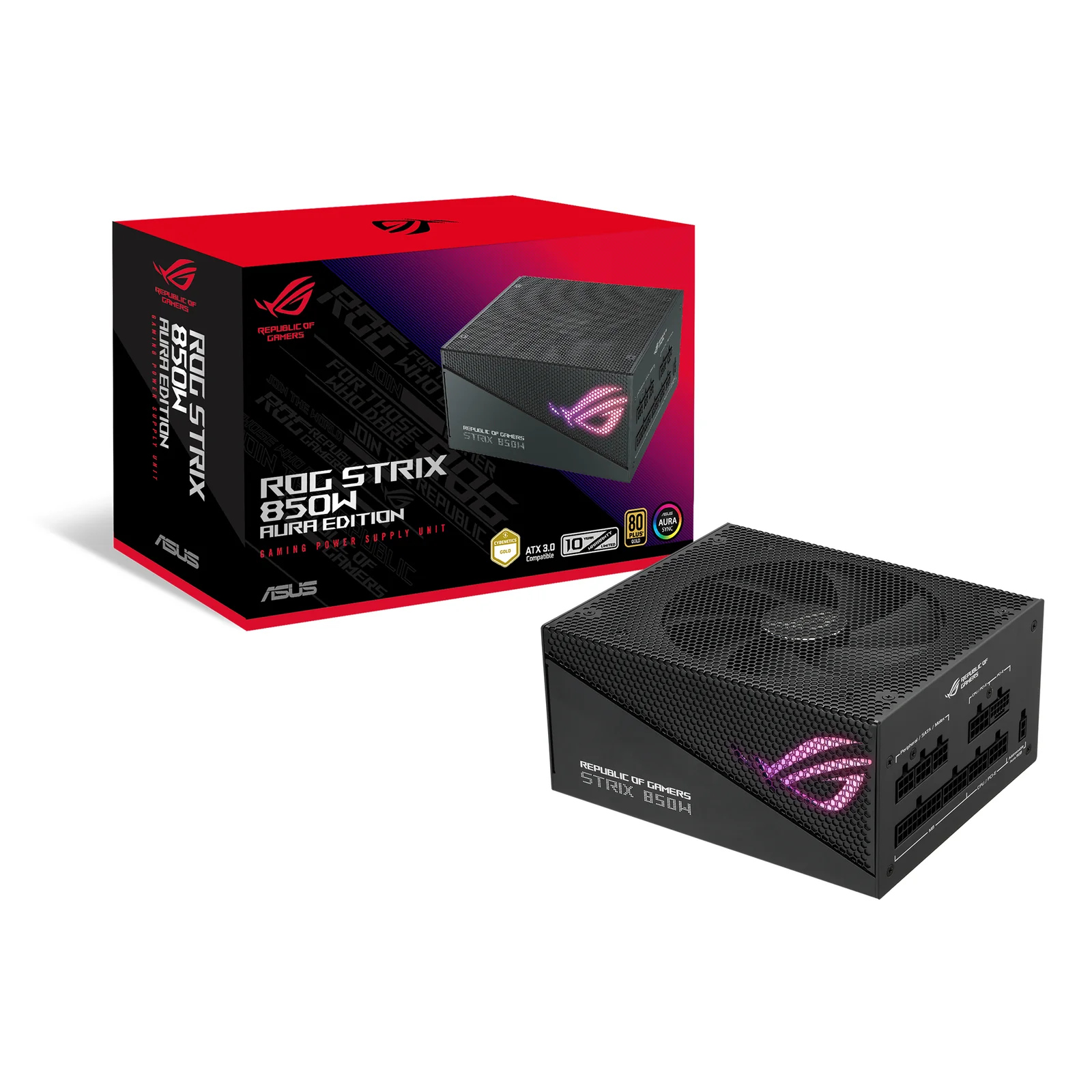 ASUS ROG Strix 850W Gold Aura Edition unité d'alimentation d'énergie 20+4 pin ATX ATX Noir