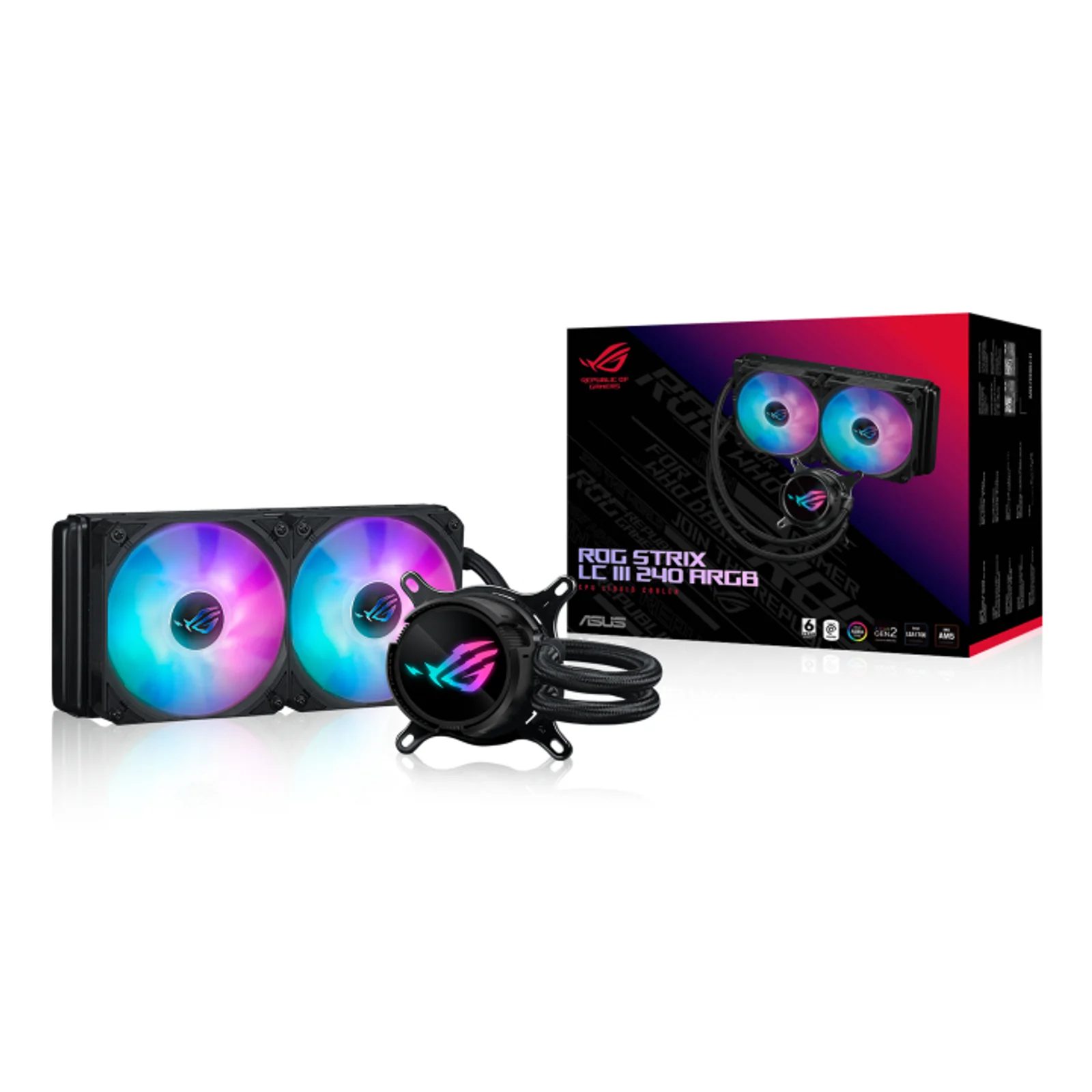 ASUS ROG Strix LC III 240 ARGB Processeur Kit de refroidissement du liquide 12 cm Noir