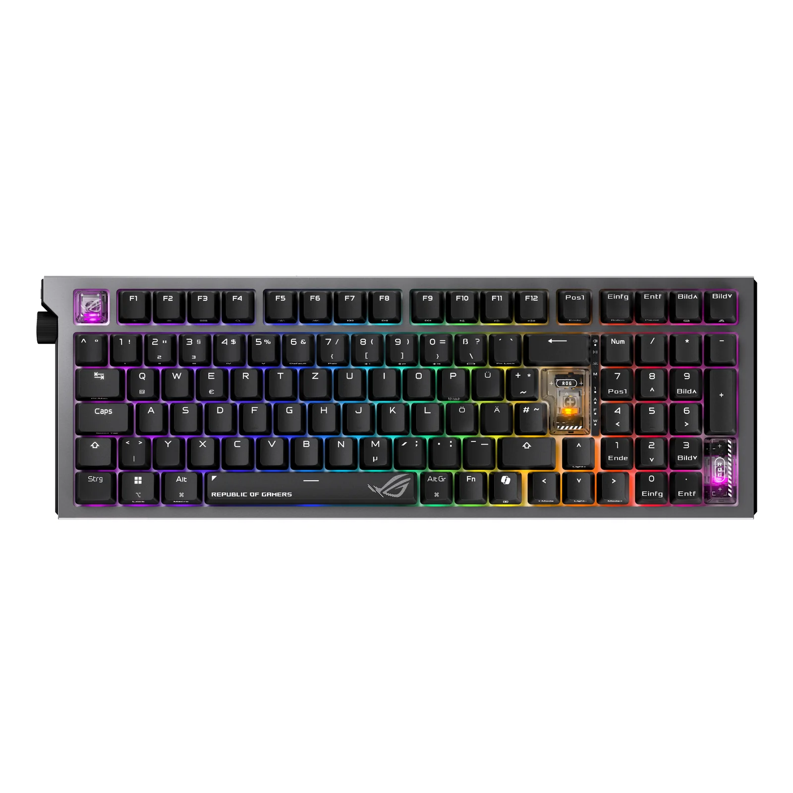 ASUS ROG Strix Morph 96 Wireless clavier Gaming USB + RF Wireless + Bluetooth QWERTZ Allemand Noir