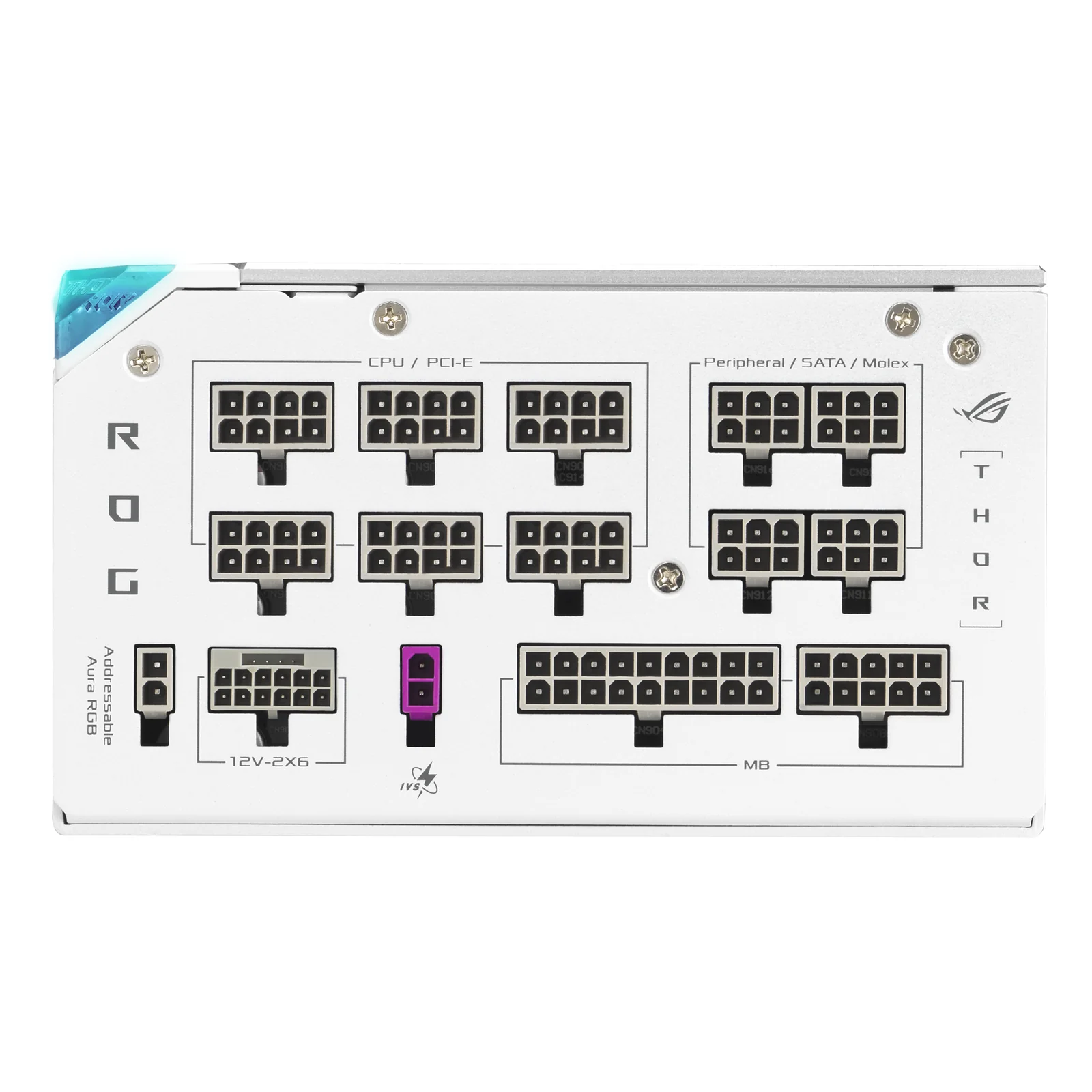 ASUS ROG -THOR-1200P3-WHITE-GAMING unité d'alimentation d'énergie 1200 W 20+4 pin ATX ATX Blanc