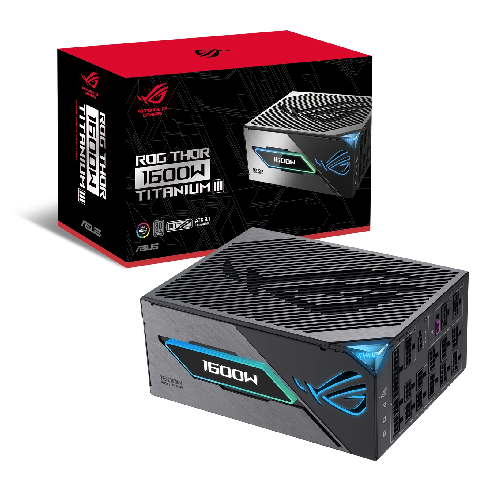 ASUS ROG -THOR-1600T3-GAMING unité d'alimentation d'énergie 1600 W 20+4 pin ATX ATX Gris