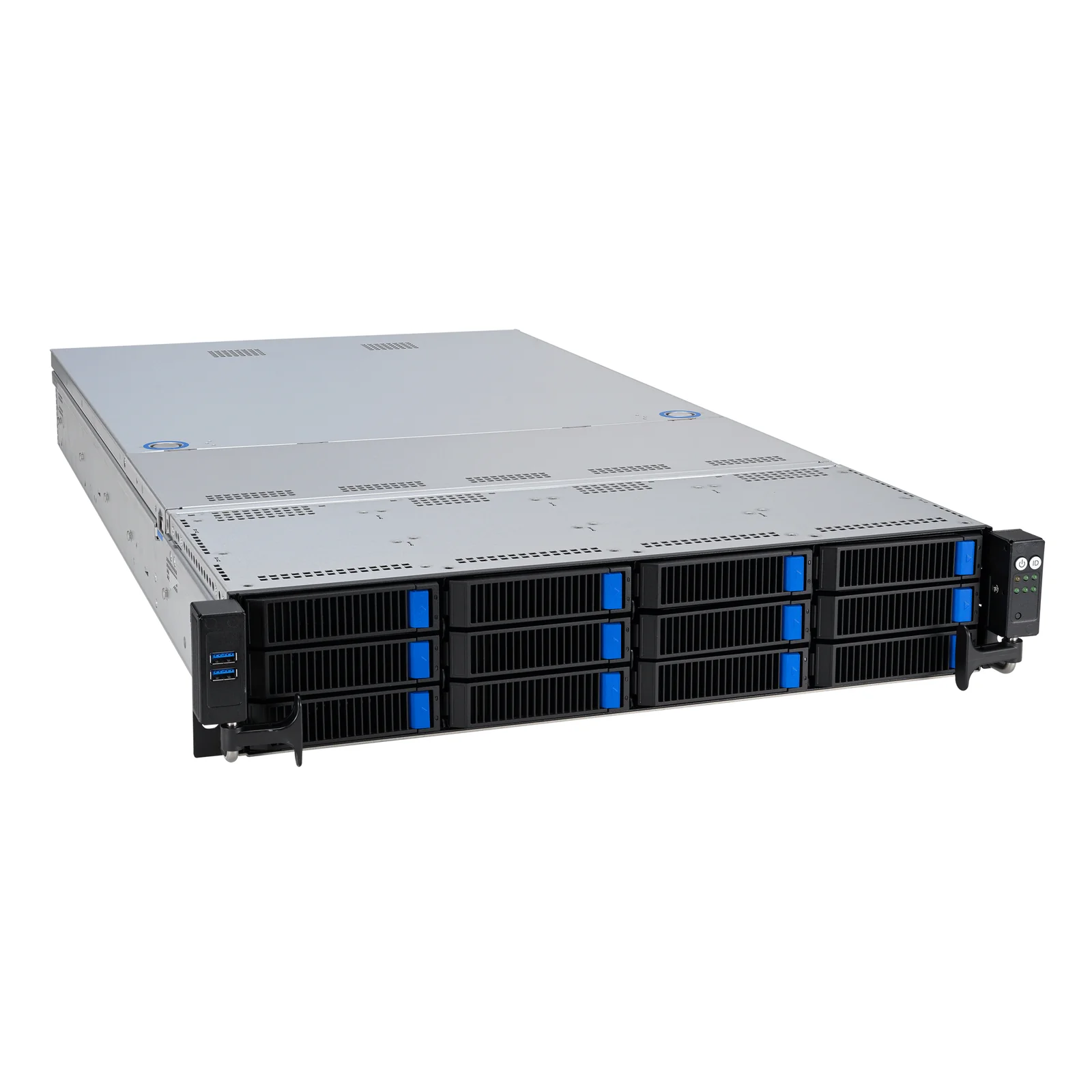 ASUS RS521A-E12-RS12U Socket SP5 Rack (2 U) Noir, Argent