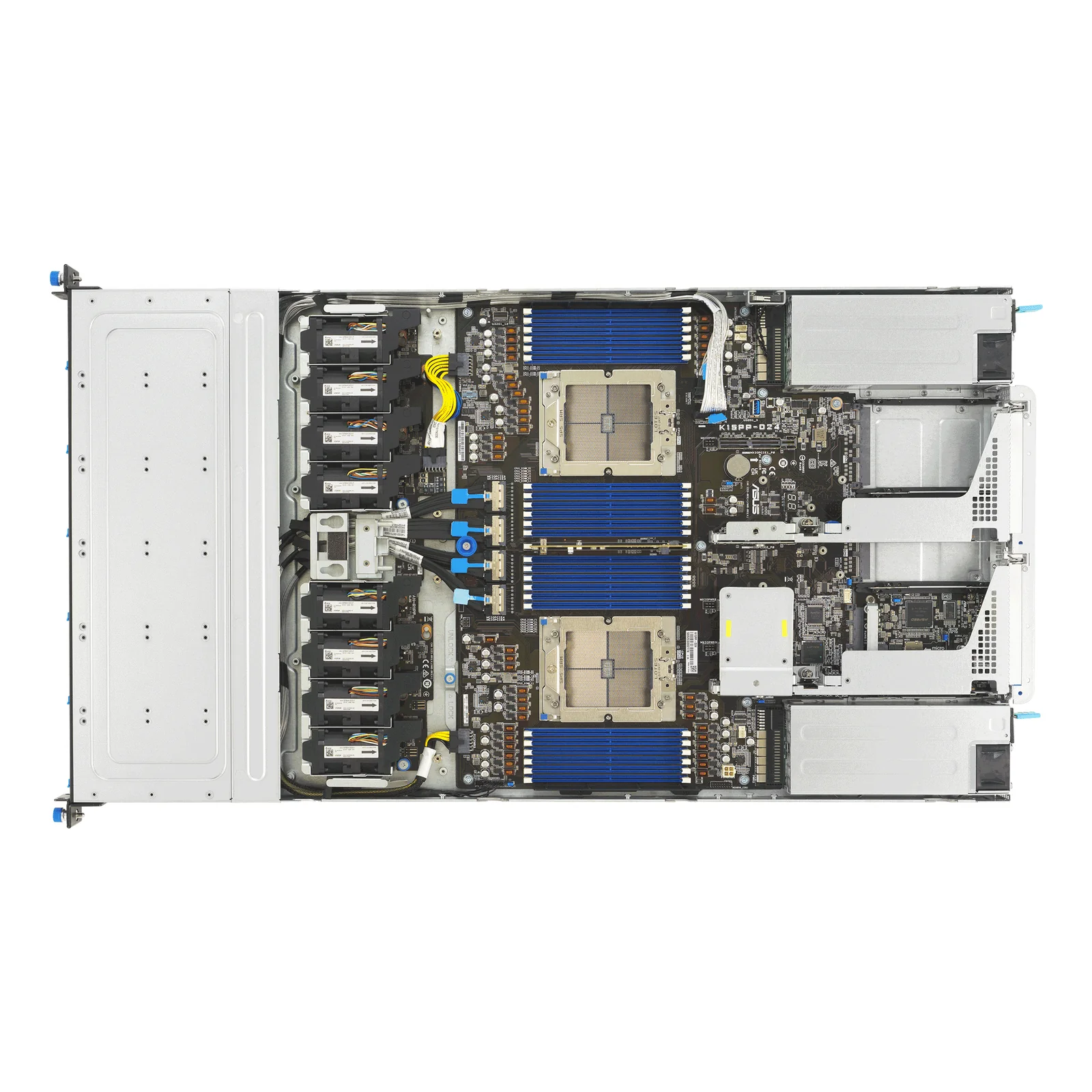 ASUS RS700A-E13-RS12U LGA 6096P Rack (1 U) Noir, Argent
