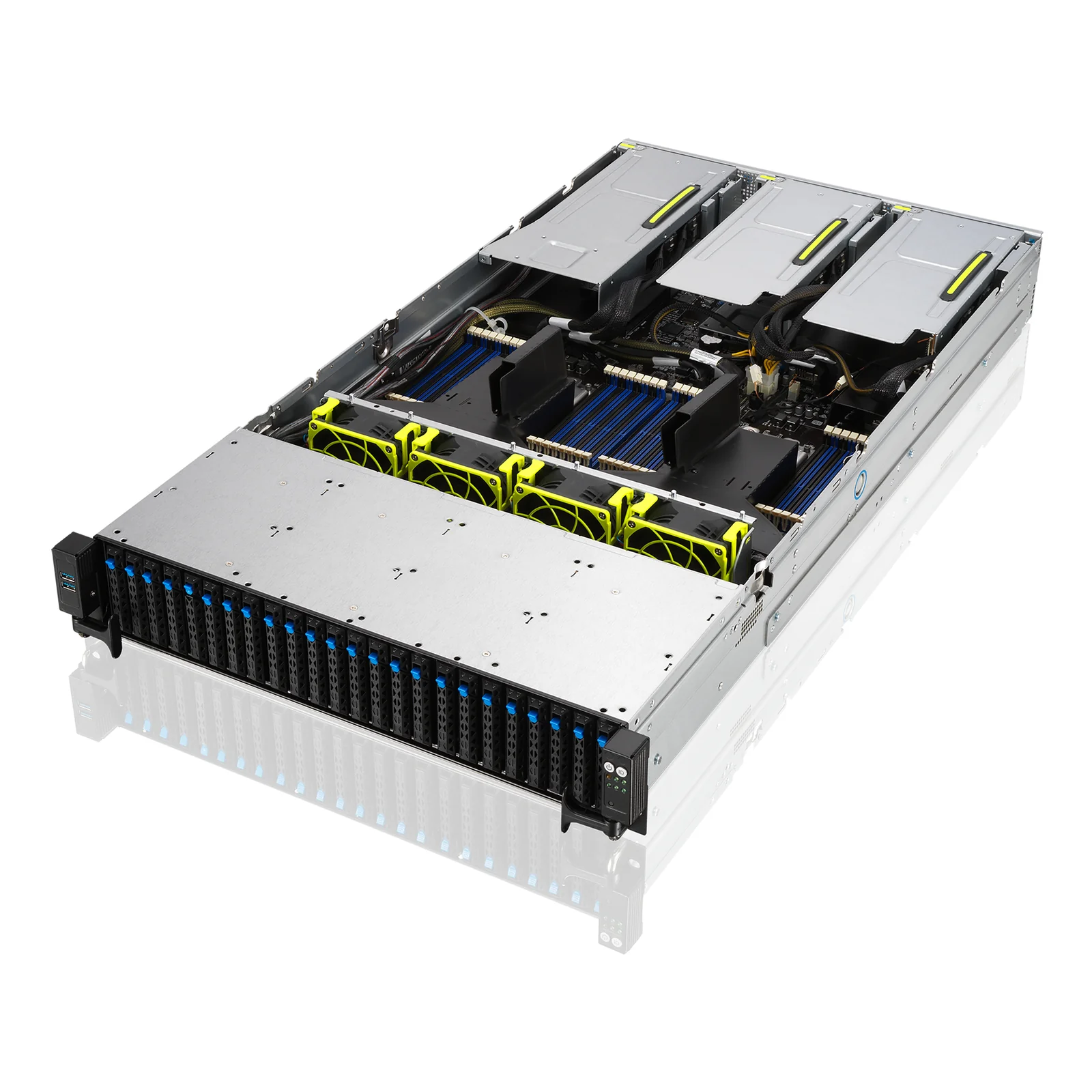 ASUS RS720-E11-RS24U Intel C741 Rack (2 U) Noir, Argent