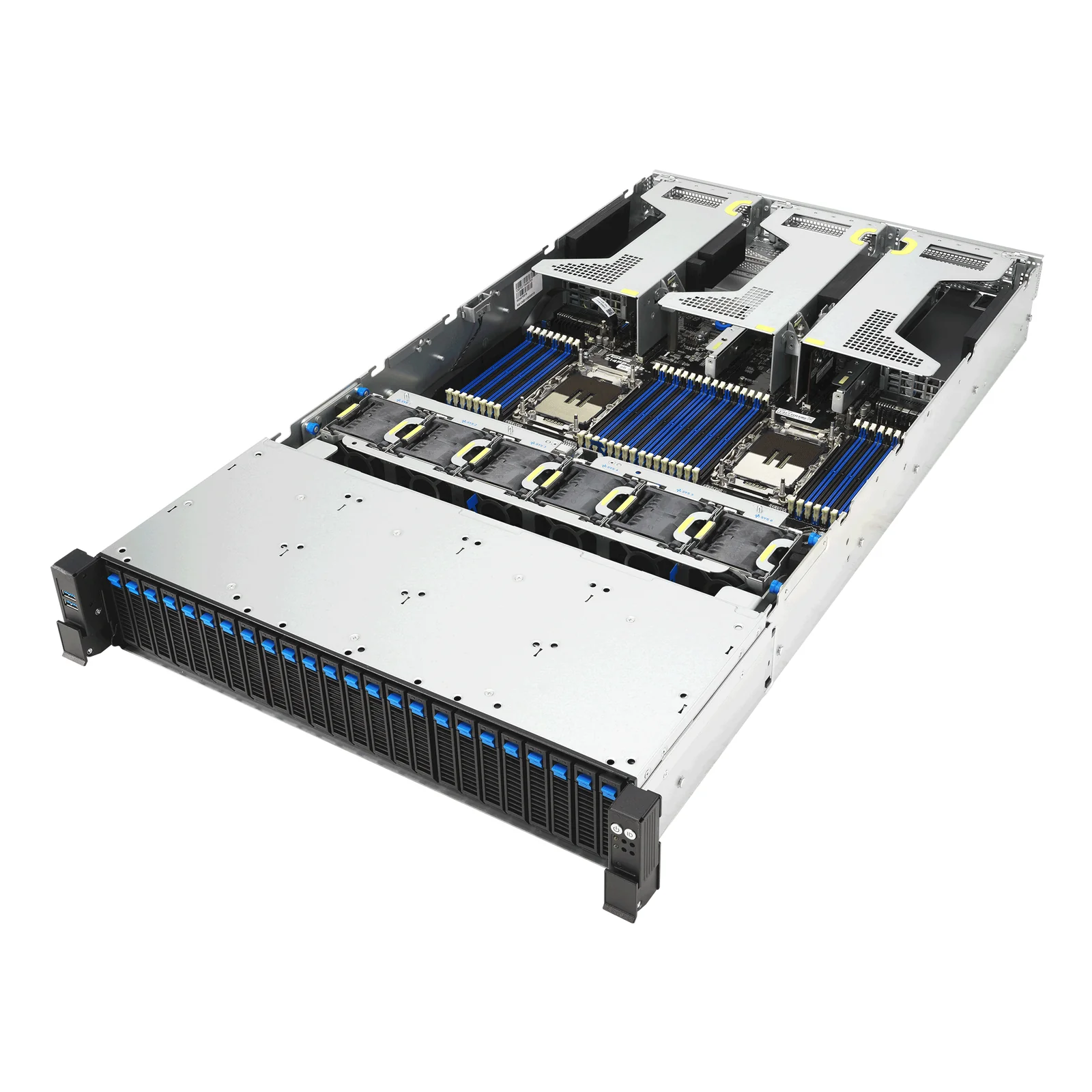 ASUS RS720-E12-RS24G Rack (2 U) Noir, Argent