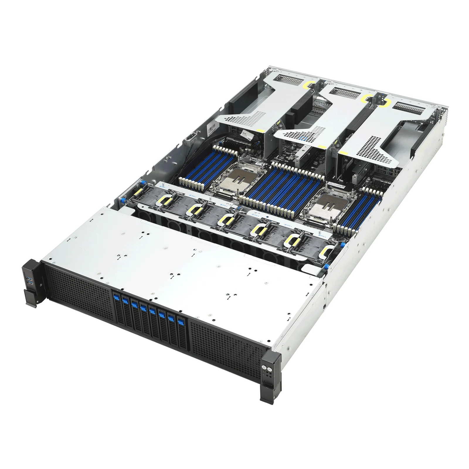 ASUS RS720-E12-RS8G Rack (2 U) Noir, Argent