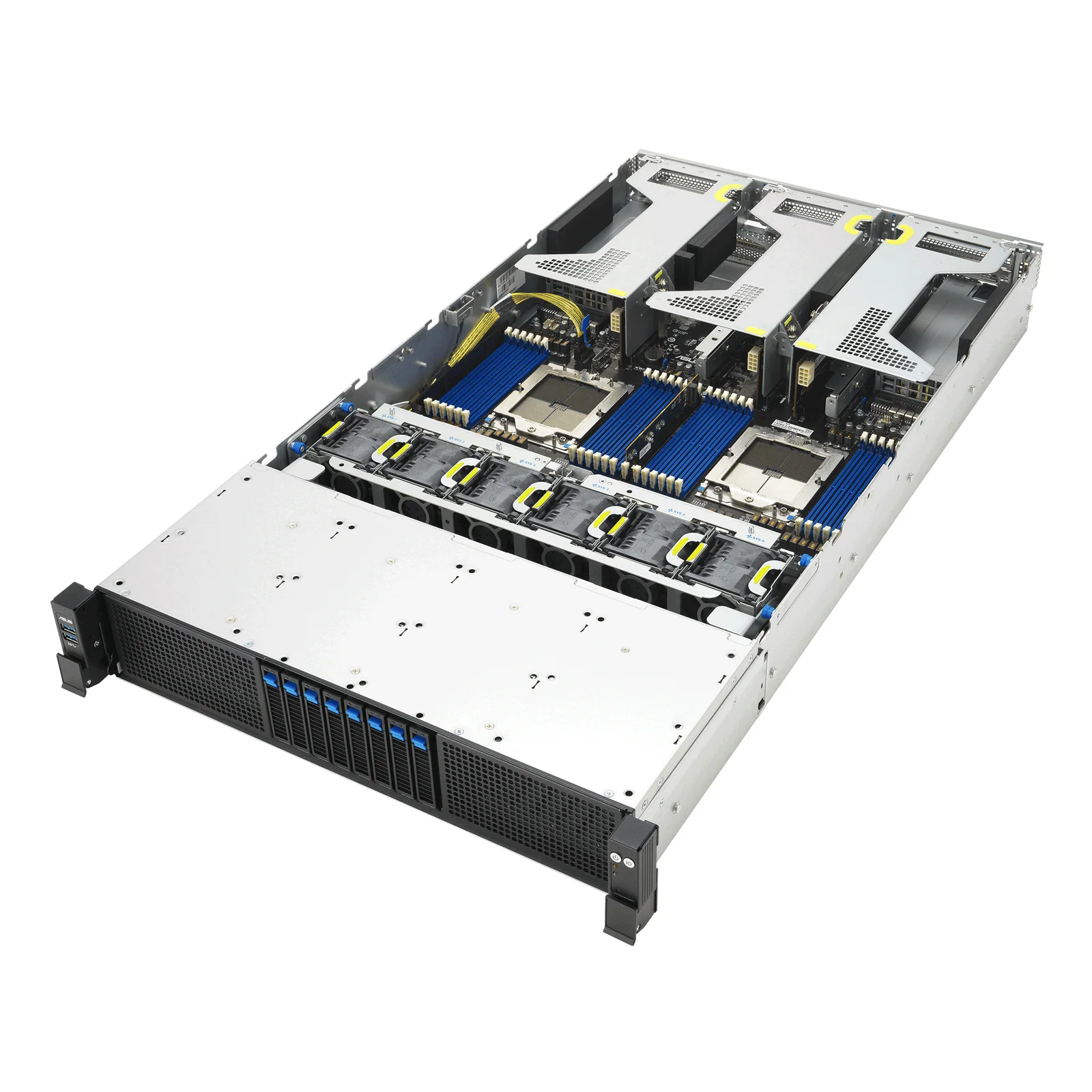 ASUS RS720A-E13-RS8U Socket SP5 Rack (2 U) Noir, Argent