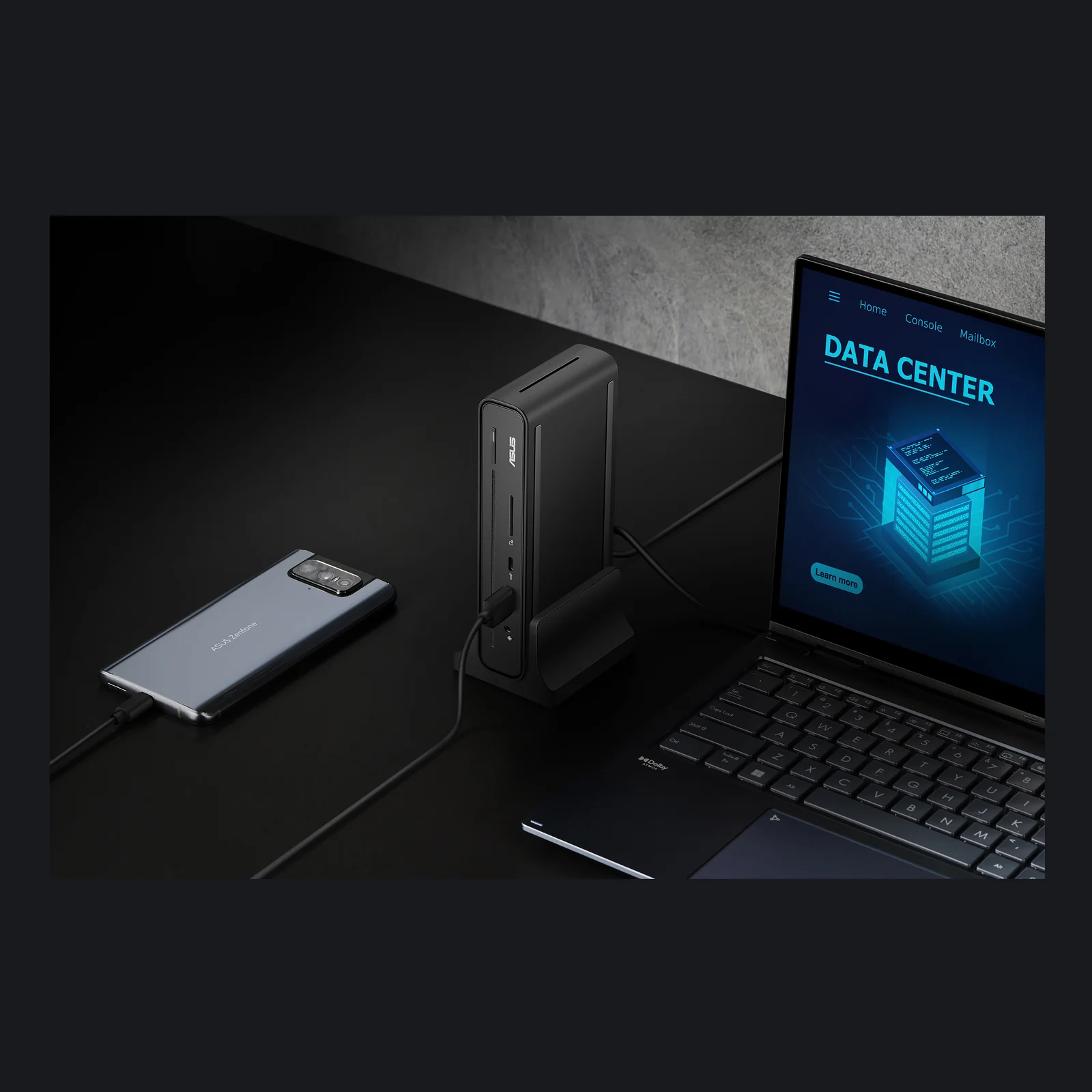 ASUS Triple Display USB-C Dock DC300 Station d'accueil USB 3.2 Gen 2 (3.1 Gen 2) Type-C Noir