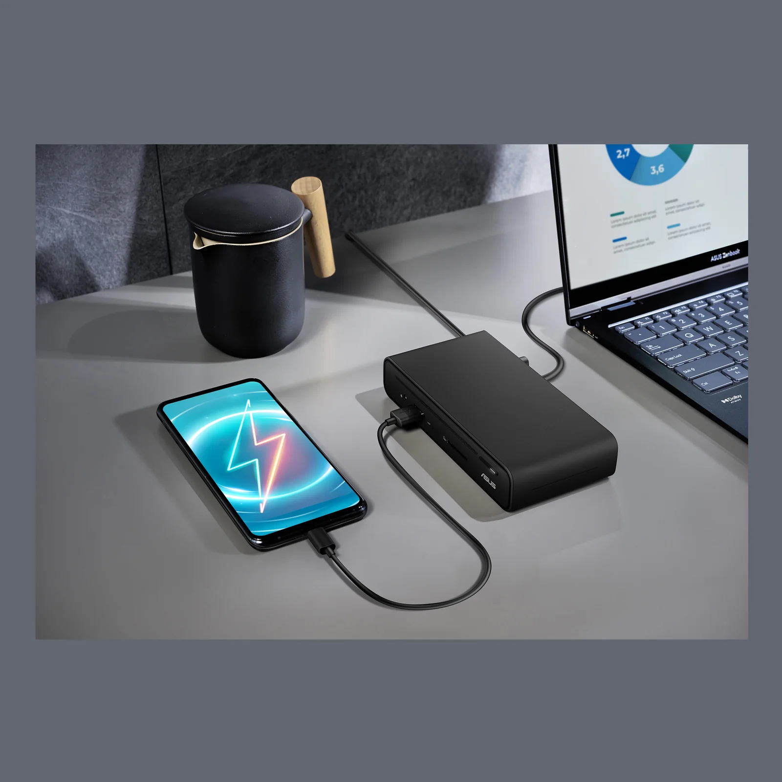 ASUS Triple Display USB-C Dock DC300 Station d'accueil USB 3.2 Gen 2 (3.1 Gen 2) Type-C Noir
