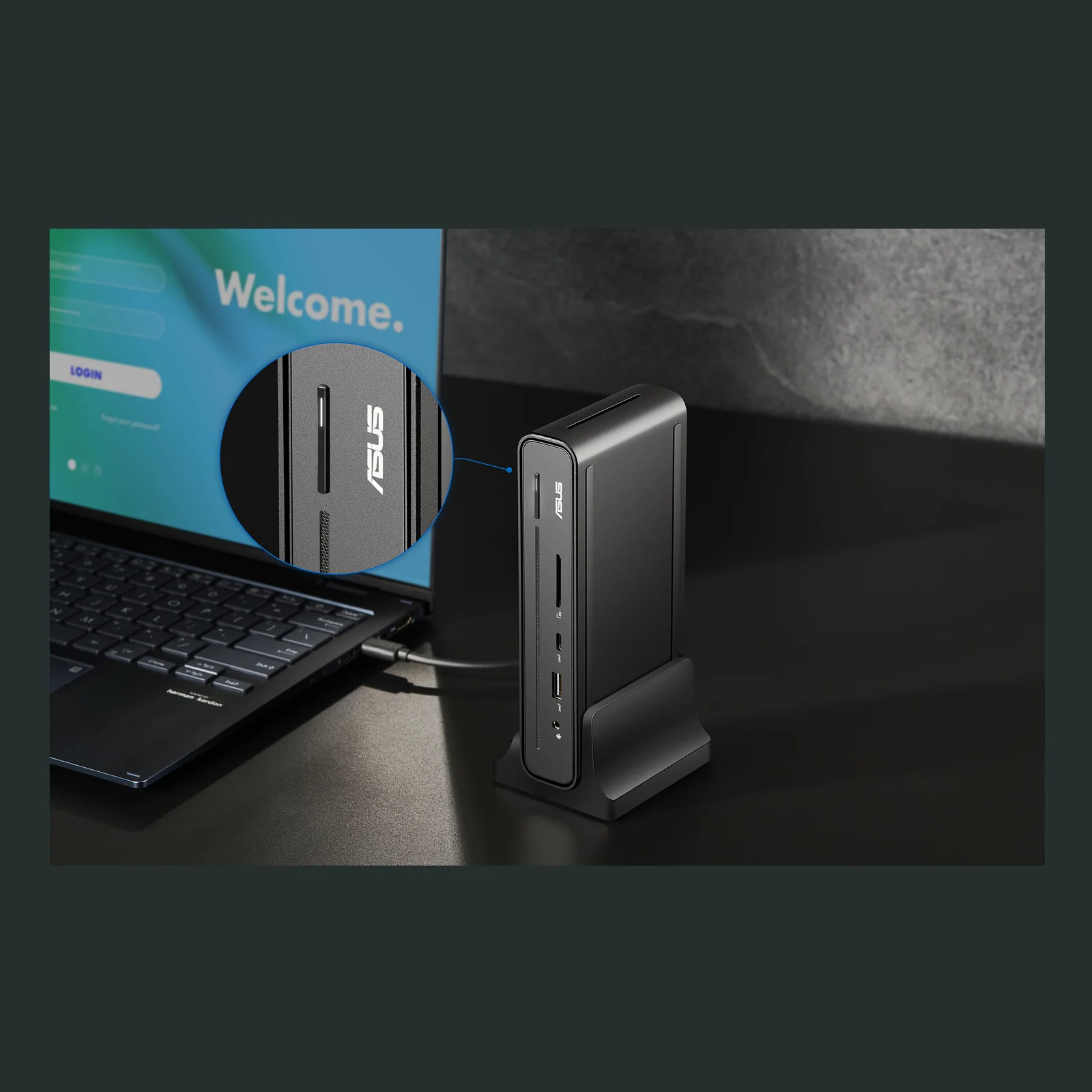 ASUS Triple Display USB-C Dock DC300 Station d'accueil USB 3.2 Gen 2 (3.1 Gen 2) Type-C Noir