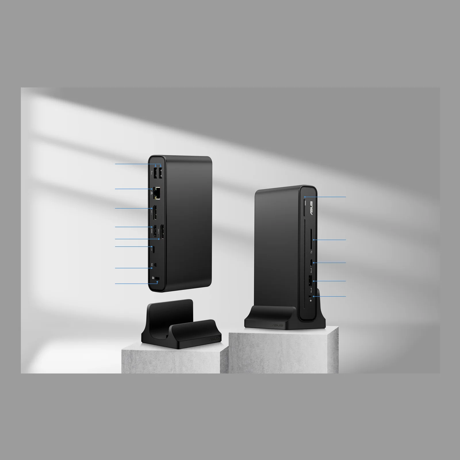 ASUS Triple Display USB-C Dock Duo DC301 Avec fil Noir