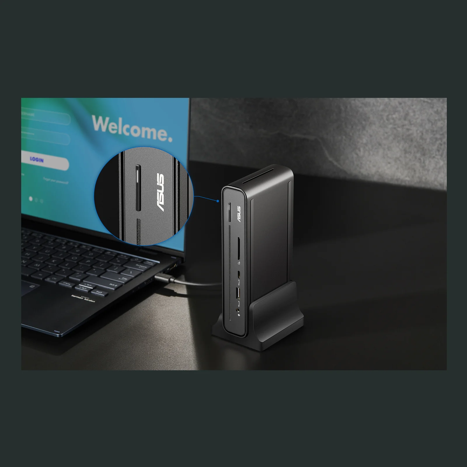 ASUS Triple Display USB-C Dock Duo DC301 Avec fil Noir