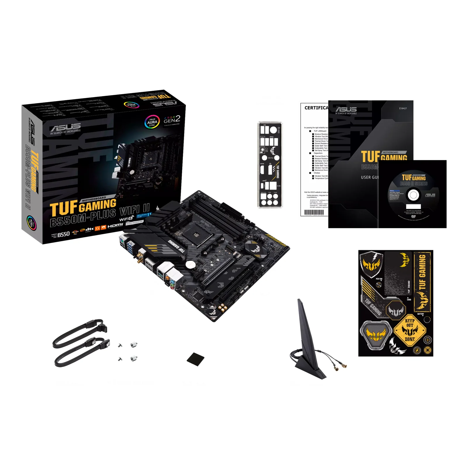 ASUS TUF GAMING B550M-PLUS WIFI II AMD B550 Emplacement AM4 micro ATX