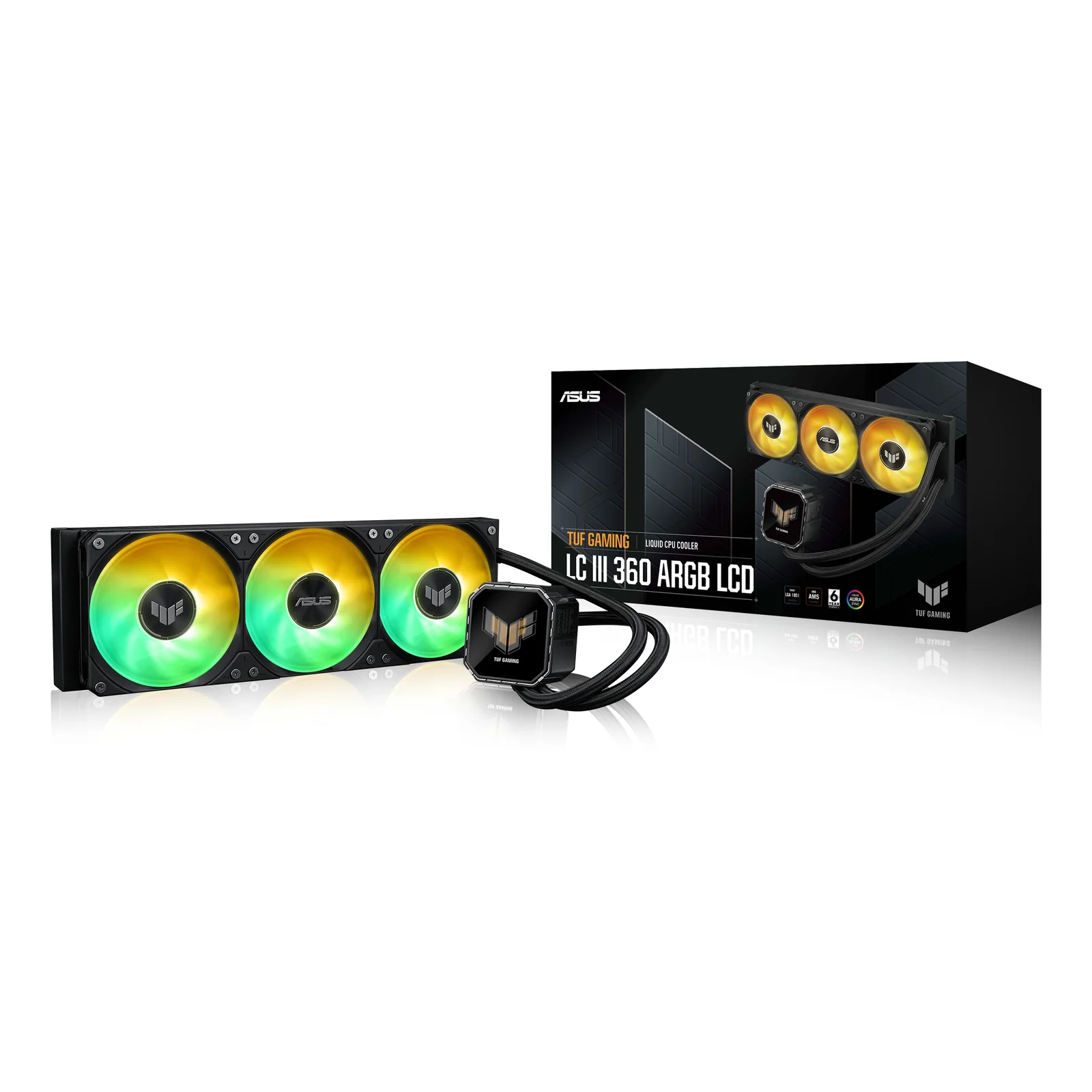 ASUS TUF Gaming LC III 360 ARGB LCD Processeur Refroidisseur de liquide tout-en-un 12 cm Noir 1 pièce(s)