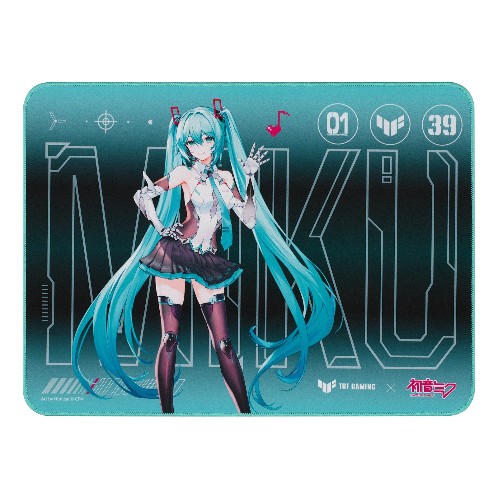 TUF Gaming P1 Hatsune Miku Edition Tapis de souris de jeu Turquoise