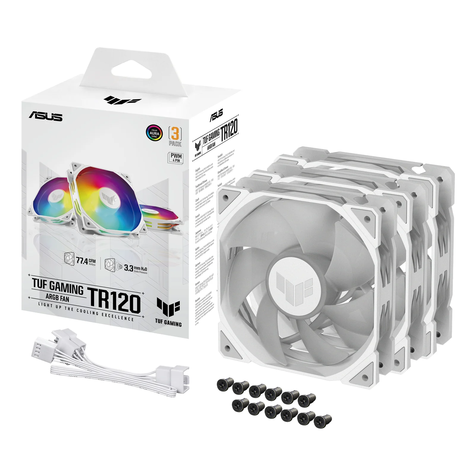 ASUS TUF GAMING TR120 ARGB 3IN1 White Boitier PC Refroidisseur d'air 12 cm Blanc