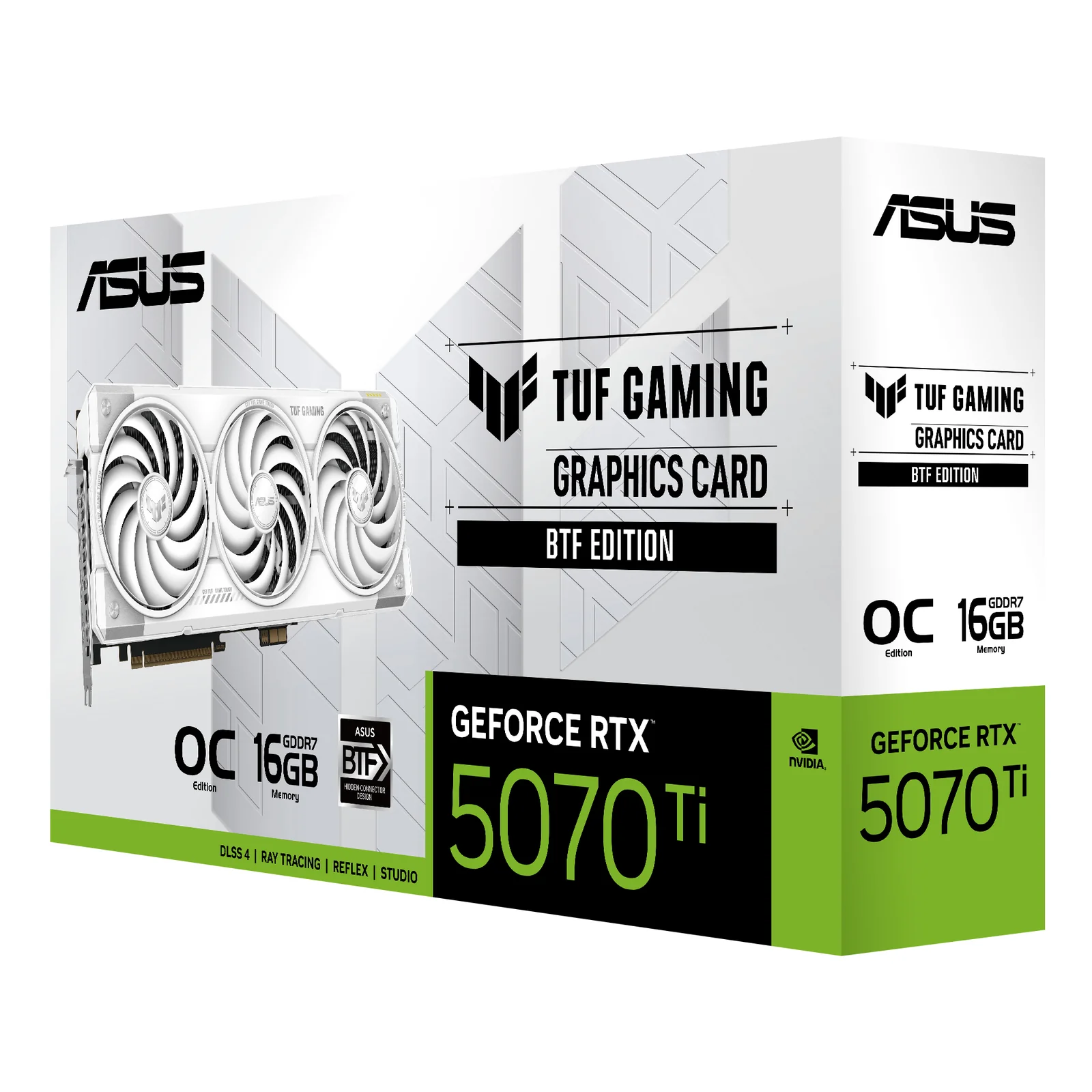 ASUS TUF Gaming TUF-RTX5070TI-O16G-BTF-WHITE NVIDIA GeForce RTX 5070 Ti 16 Go GDDR7