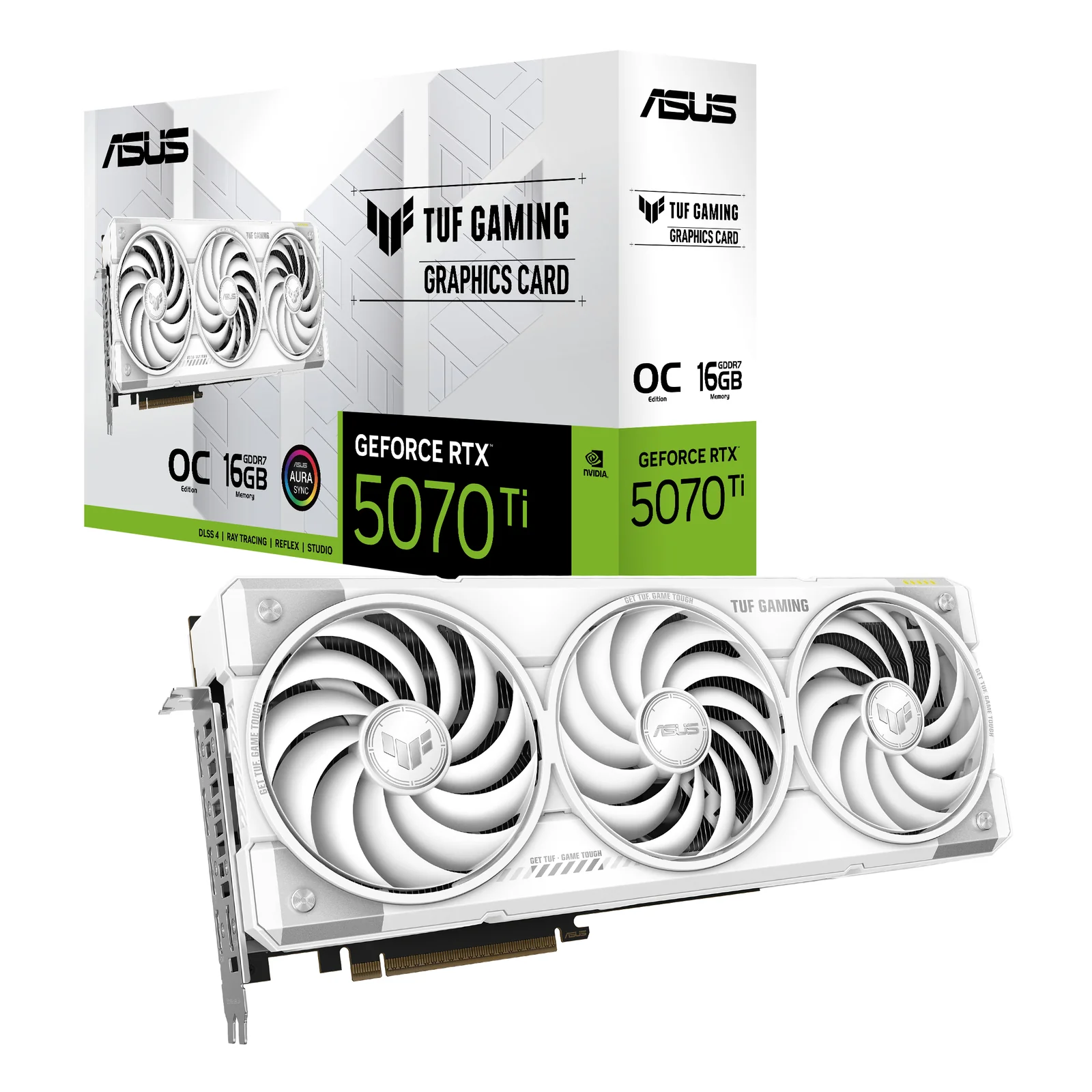 ASUS TUF Gaming TUF-RTX5070TI-O16G-WHITE-GAMING NVIDIA GeForce RTX 5070 Ti 16 Go GDDR7