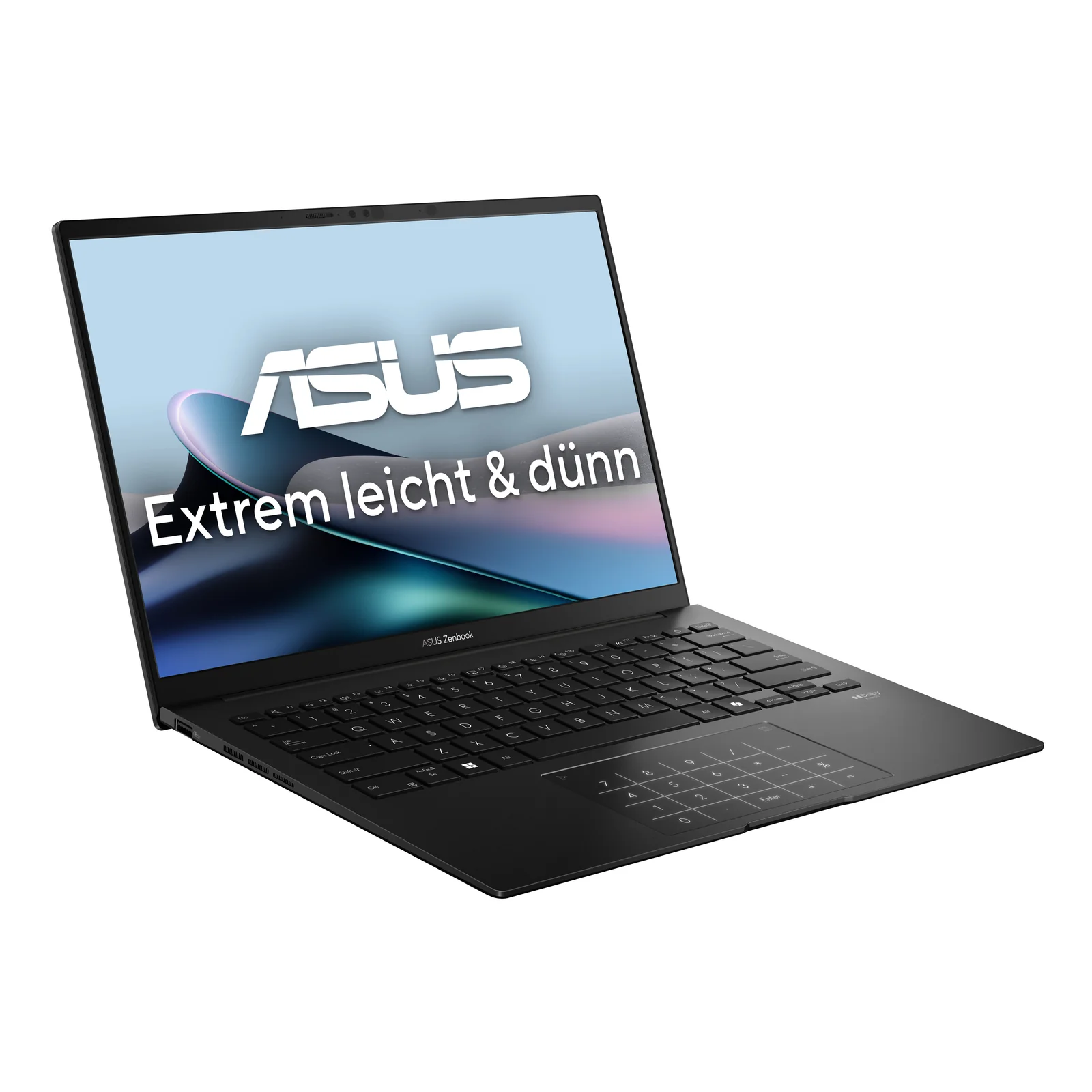 ASUS Zenbook 14 OLED UM3406KA-QD041W Copilot+ PC AMD Ryzen AI 5 340 Ordinateur portable 35,6 cm (14") WUXGA 16 Go LPDDR5x-SDRAM 512 Go SSD Wi-Fi 6E (802.11ax) Windows 11 Home Allemand Noir