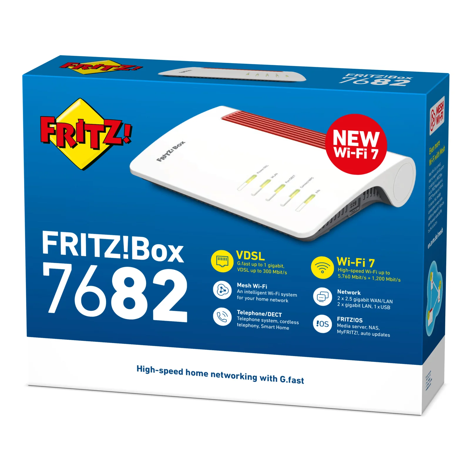 Box 7682 routeur sans fil 2.5 Gigabit Ethernet Bi-bande (2,4 GHz / 5 GHz) Blanc