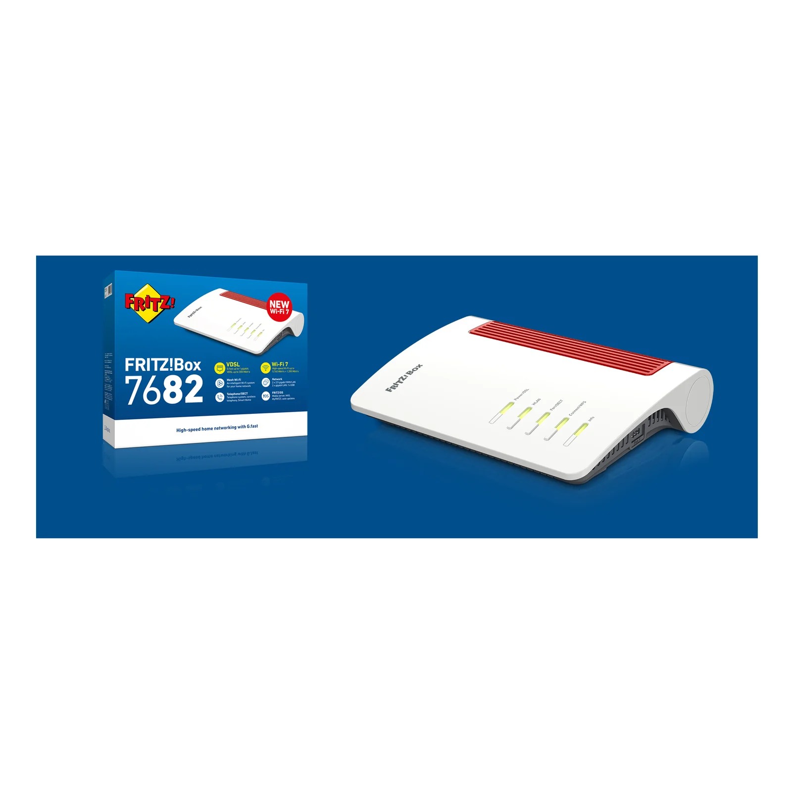 Box 7682 routeur sans fil 2.5 Gigabit Ethernet Bi-bande (2,4 GHz / 5 GHz) Blanc