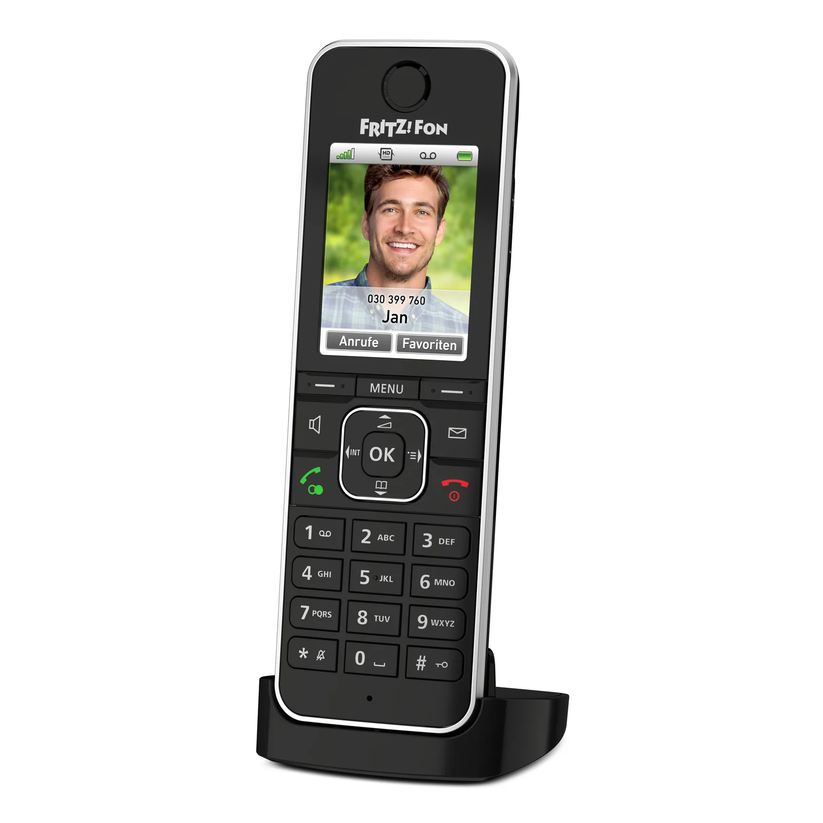 Fon FRITZ! C6 Téléphone DECT Identification de l'appelant Noir