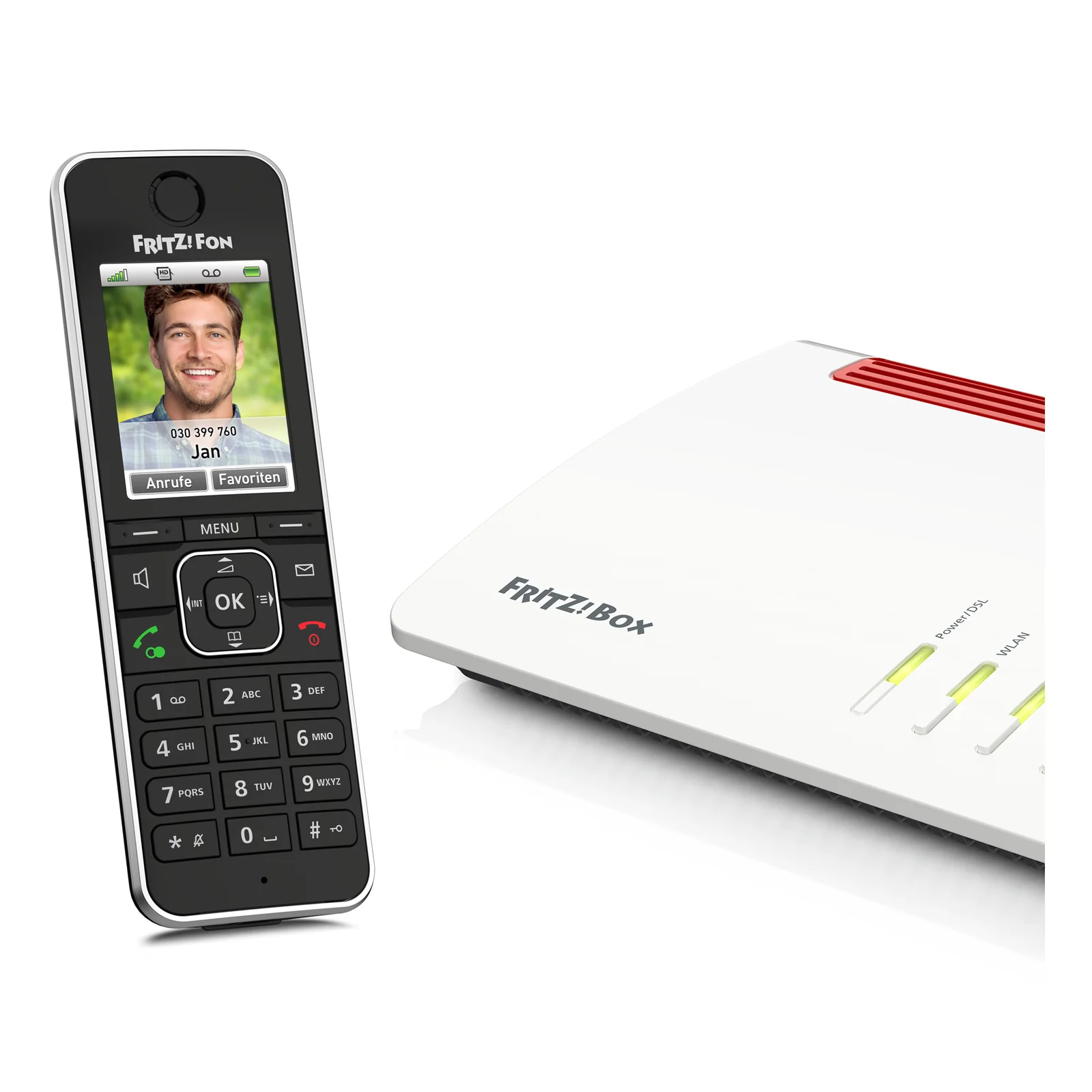 Fon FRITZ! C6 Téléphone DECT Identification de l'appelant Noir
