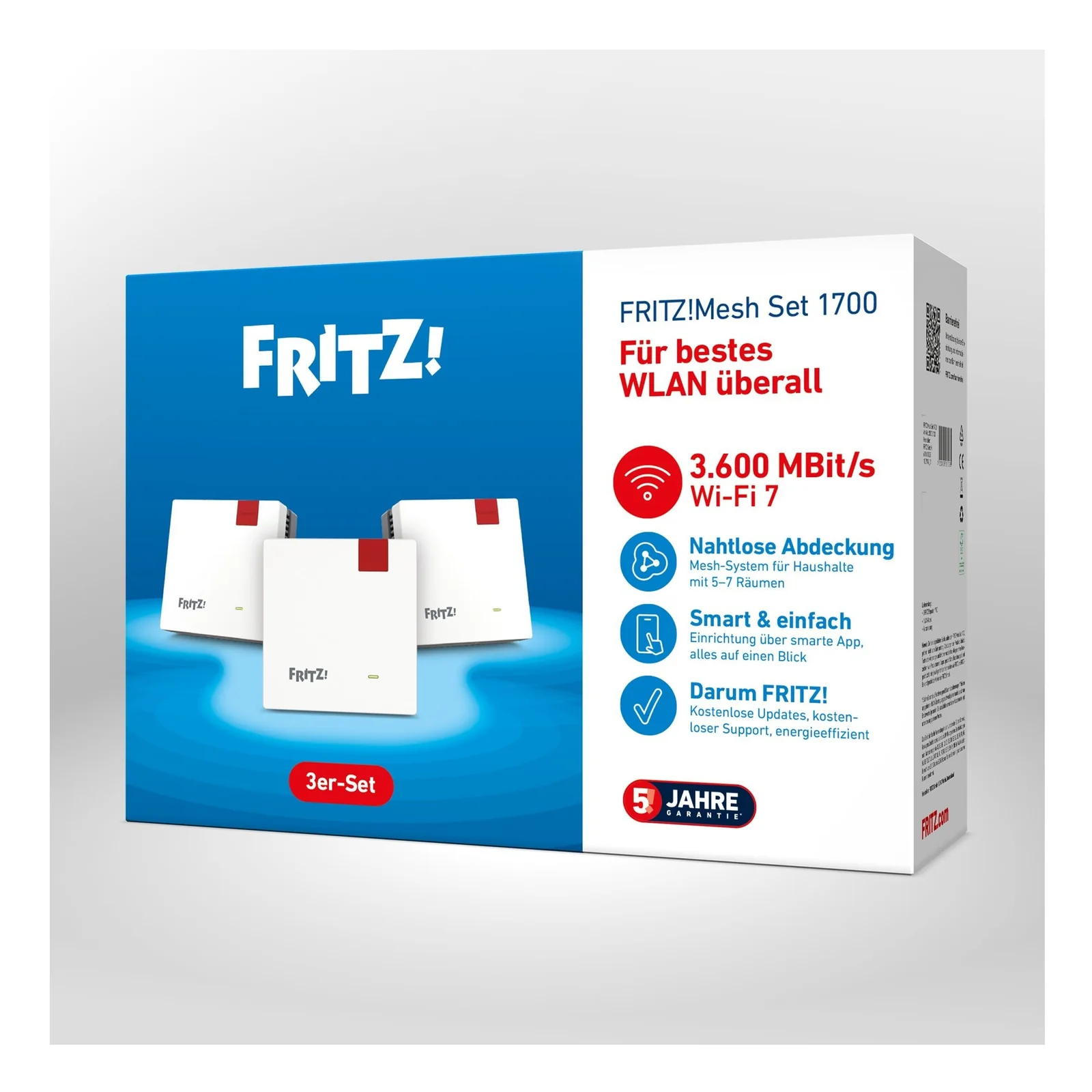Mesh Set 20003133 système Wi-Fi maillé Bi-bande (2,4 GHz / 5 GHz) Wi-Fi 7 (802.11be) Blanc 1 Interne