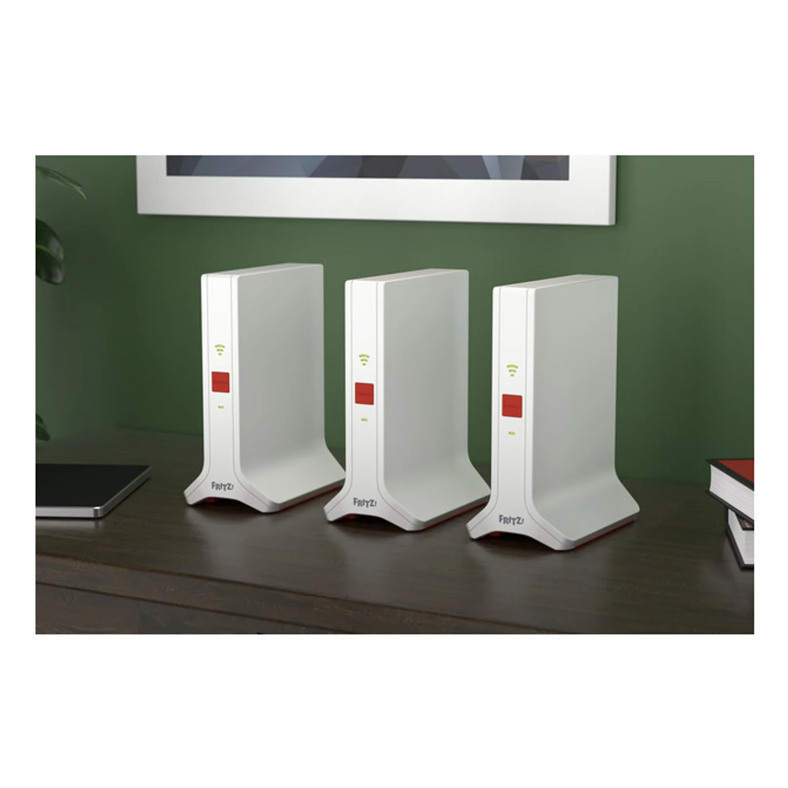 Mesh Set 4200 Bi-bande (2,4 GHz / 5 GHz) Wi-Fi 6E (802.11ax) Rouge, Blanc 2x2/4x4