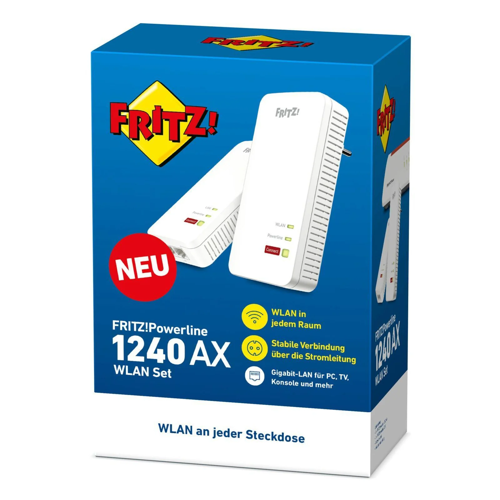Powerline 1240 AX WLAN Set 1200 Mbit/s Ethernet/LAN Wifi Blanc 2 pièce(s)