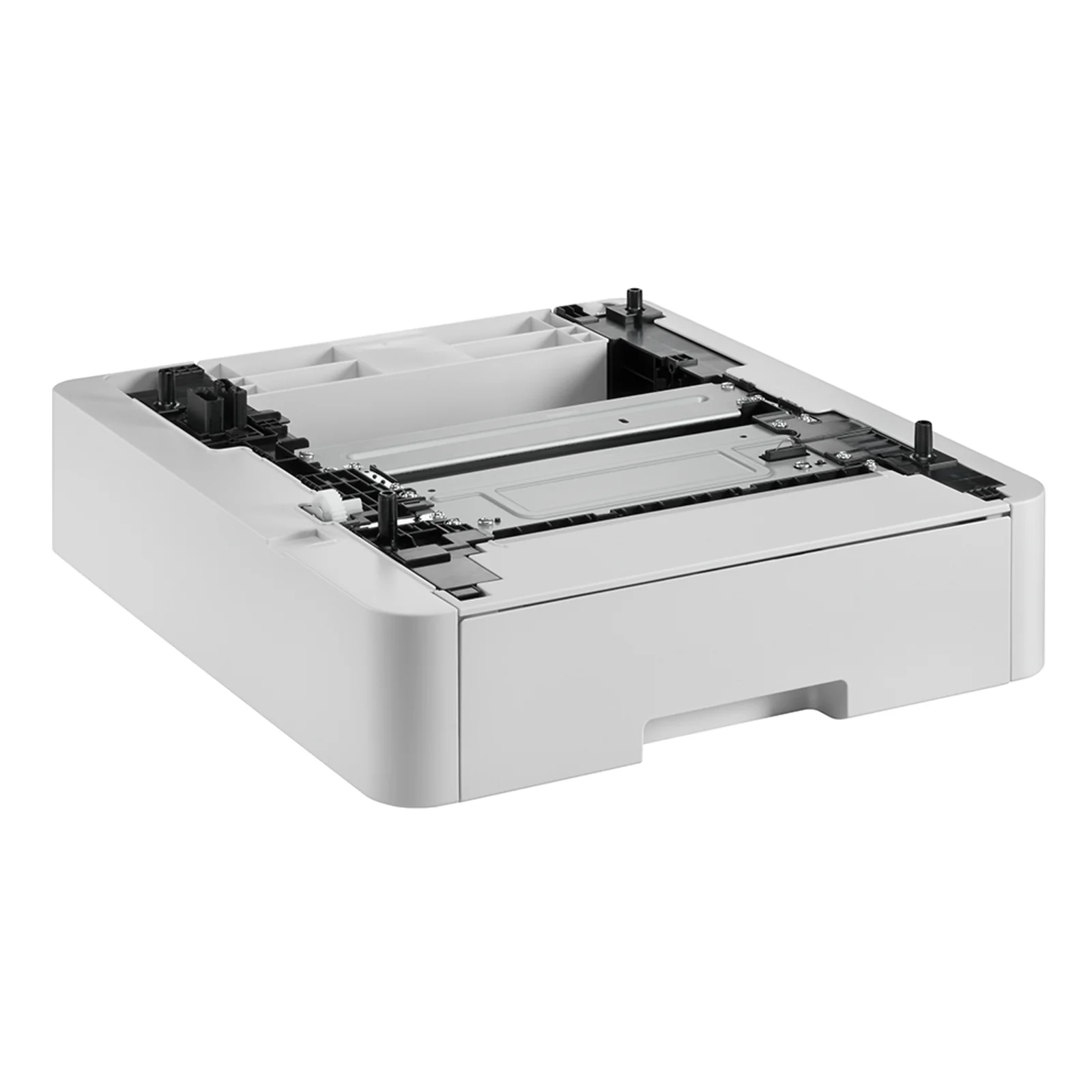 Bac d'alimentation Brother LT-310CL trois quarts montrant le tiroir 250 feuilles et les guides papier