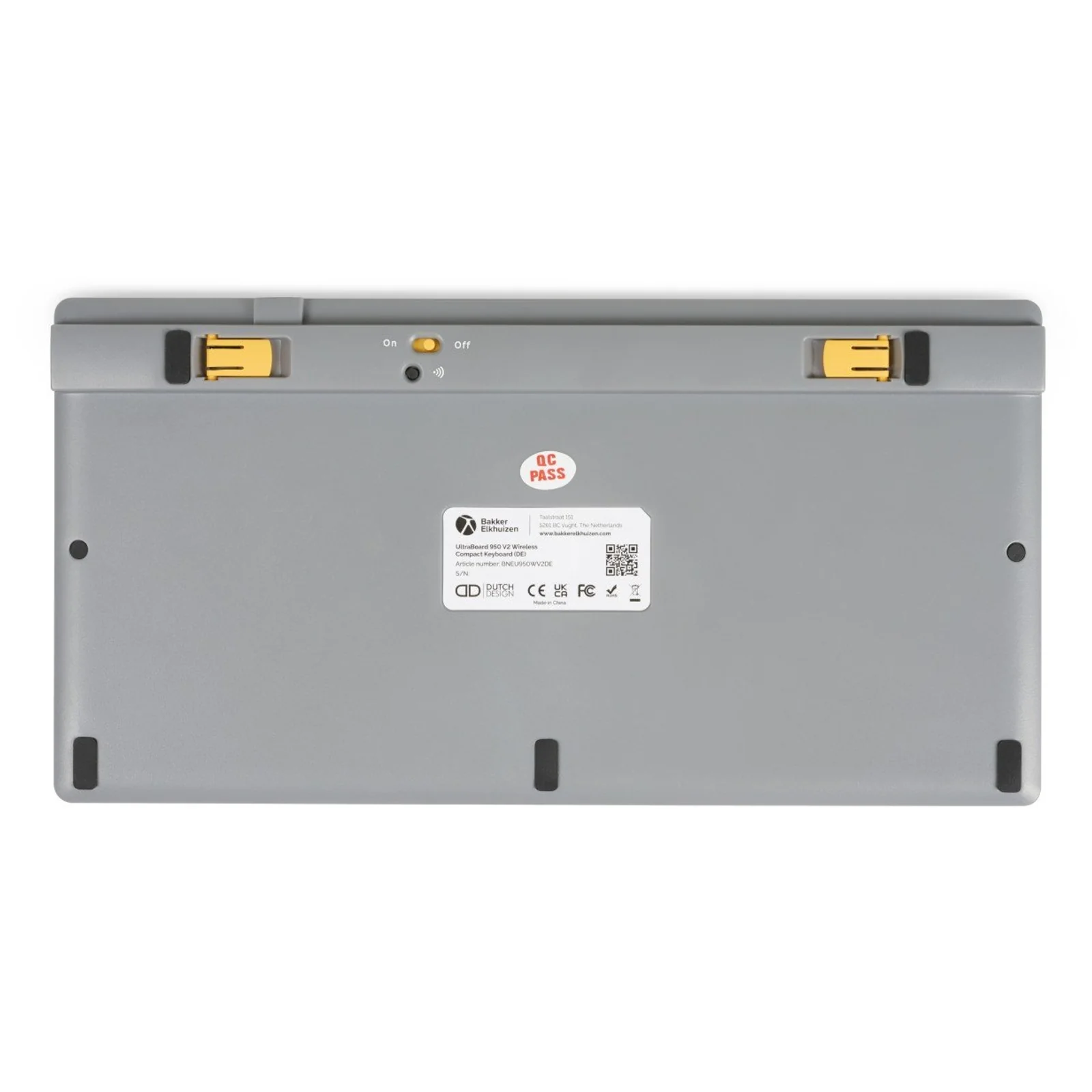 BakkerElkhuizen UltraBoard 950 V2 clavier Maison USB + Bluetooth AZERTY Belge Gris foncé, Gris clair