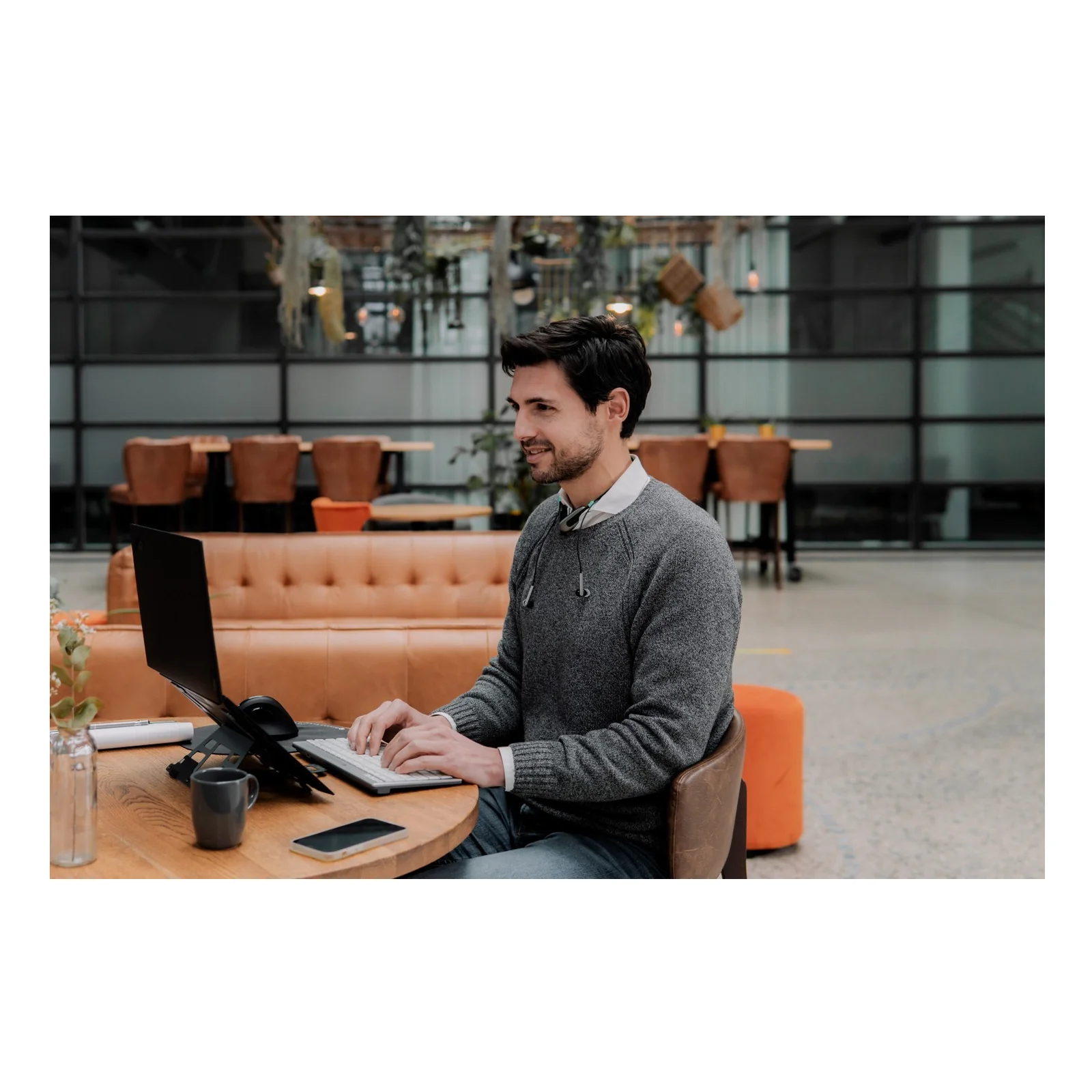 BakkerElkhuizen UltraStand Universal Supports de Laptop Noir, Gris foncé 39,6 cm (15.6")