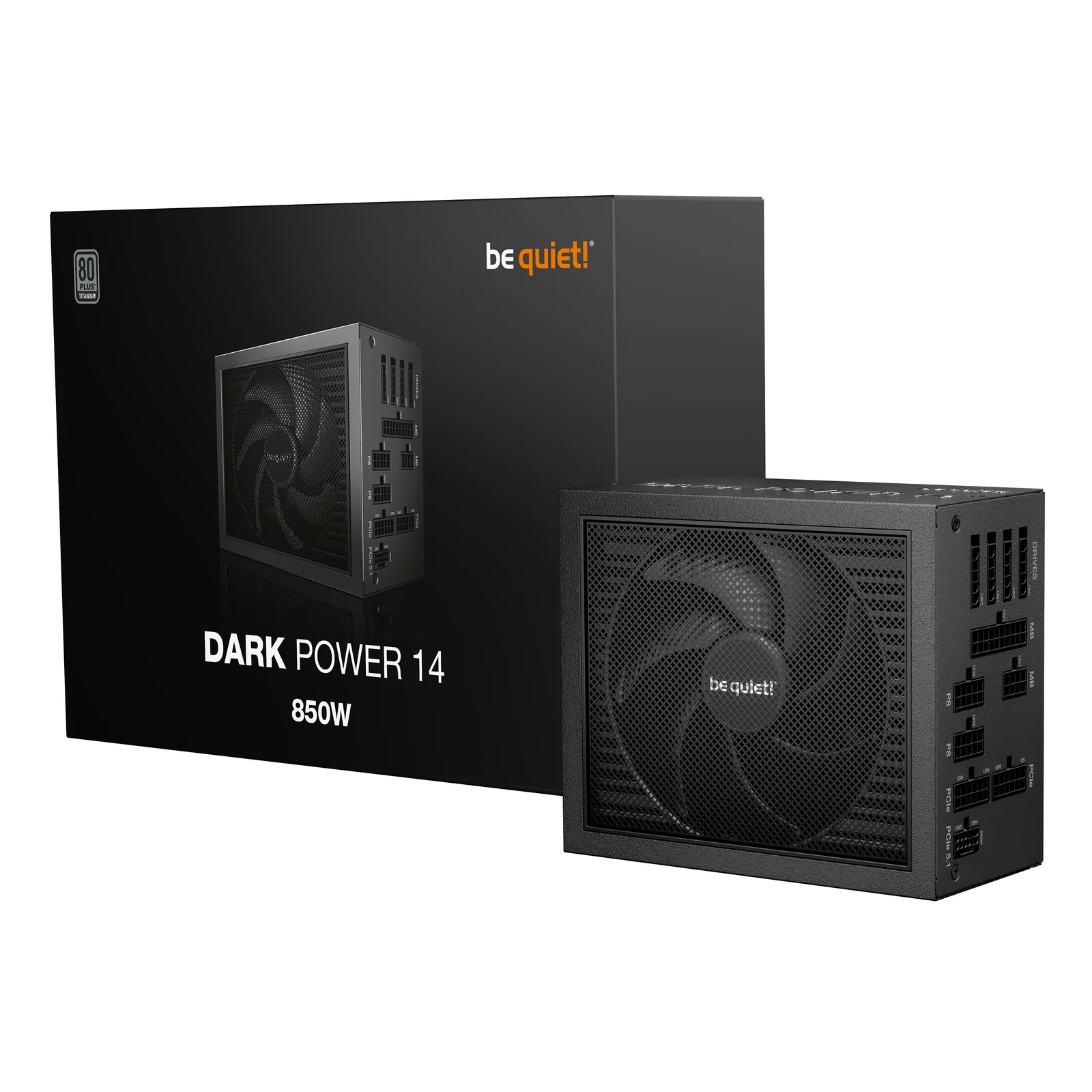 be quiet! Dark Power 14 850 W | Alimentation ATX 3.1 | refroidissement actif ou mode semi-passif | 80 Plus Titanium