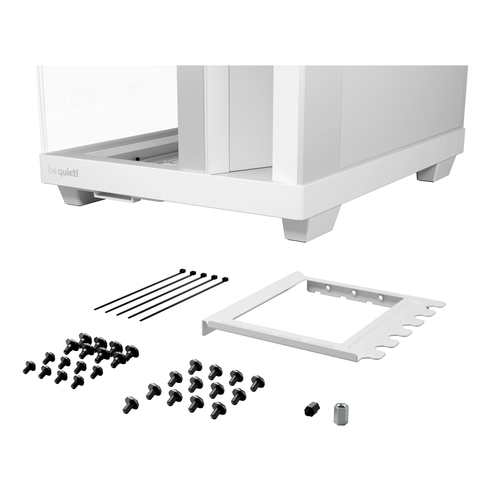 be quiet! Light Base 500 Blanc | Boîtier PC ARGB vitré, Mini ITX / Micro ATX / ATX, 4 ventilateurs Light Wings LX 120 mm