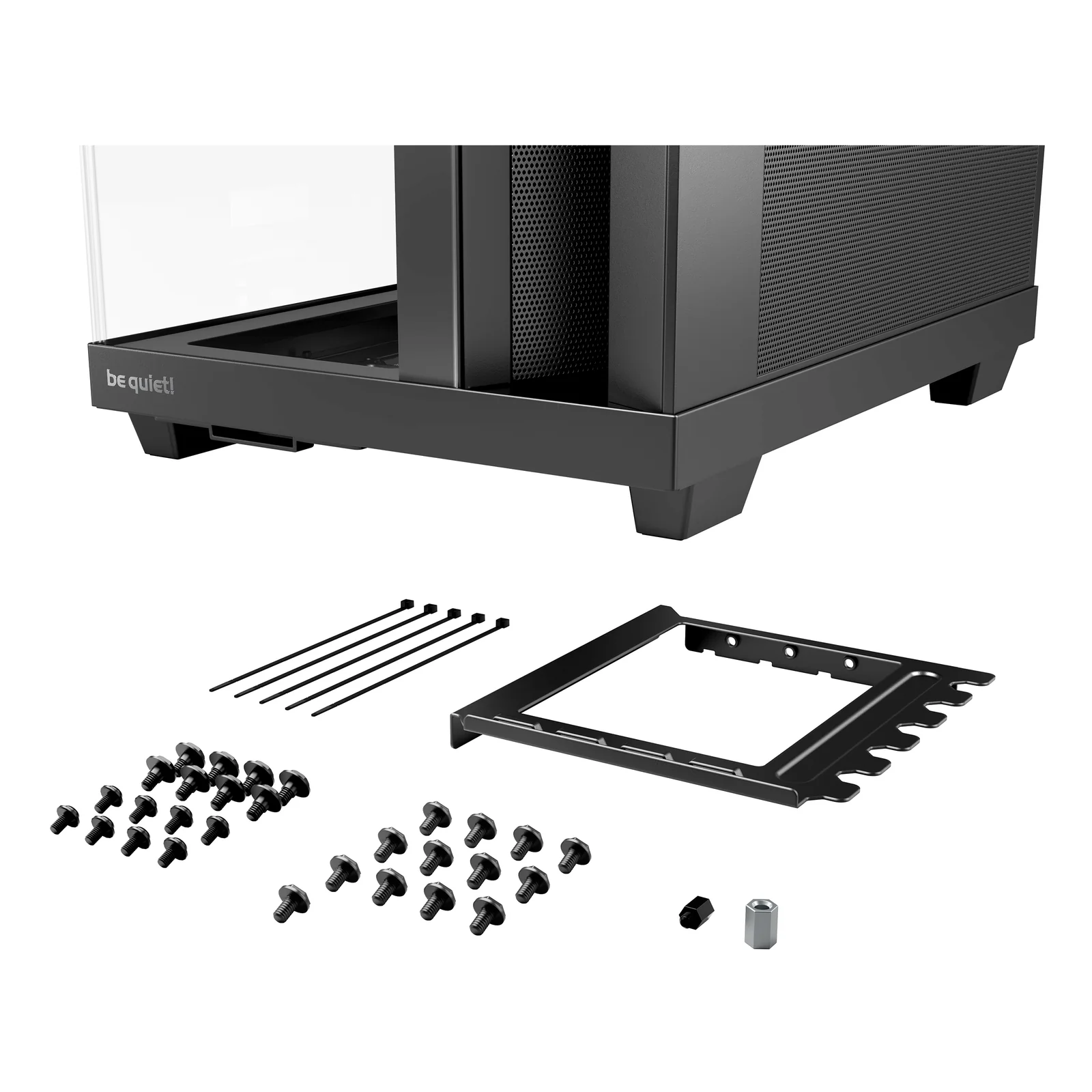 be quiet! Light Base 500 Noir | Boîtier PC ARGB vitré, Mini ITX / Micro ATX / ATX, 4 ventilateurs Light Wings LX 120 mm