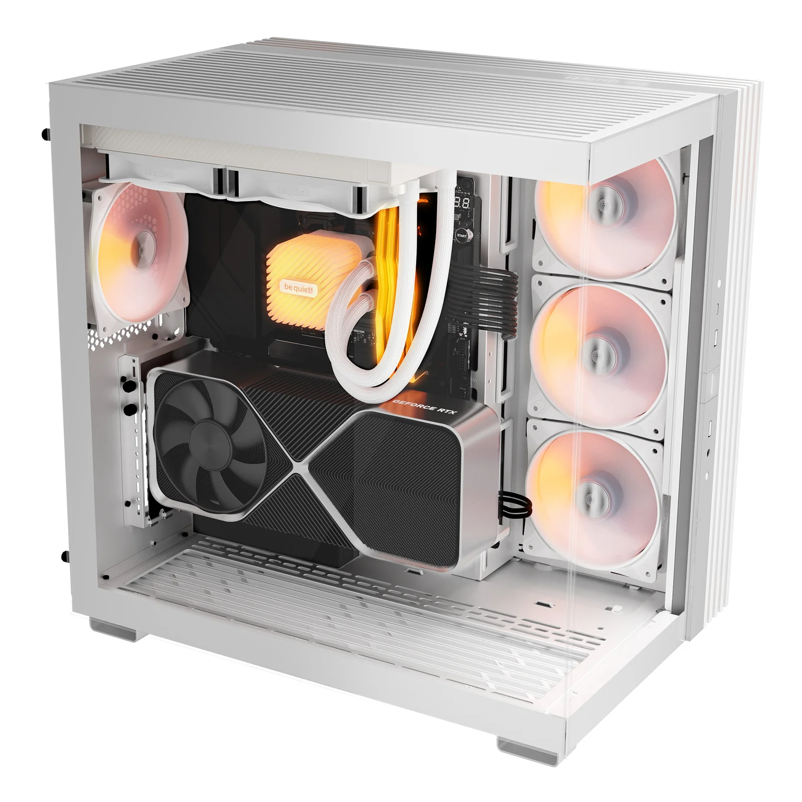 be quiet! Light Base 600 DX Blanc | Boîtier PC ARGB vitré, Mini ITX / Micro ATX / ATX