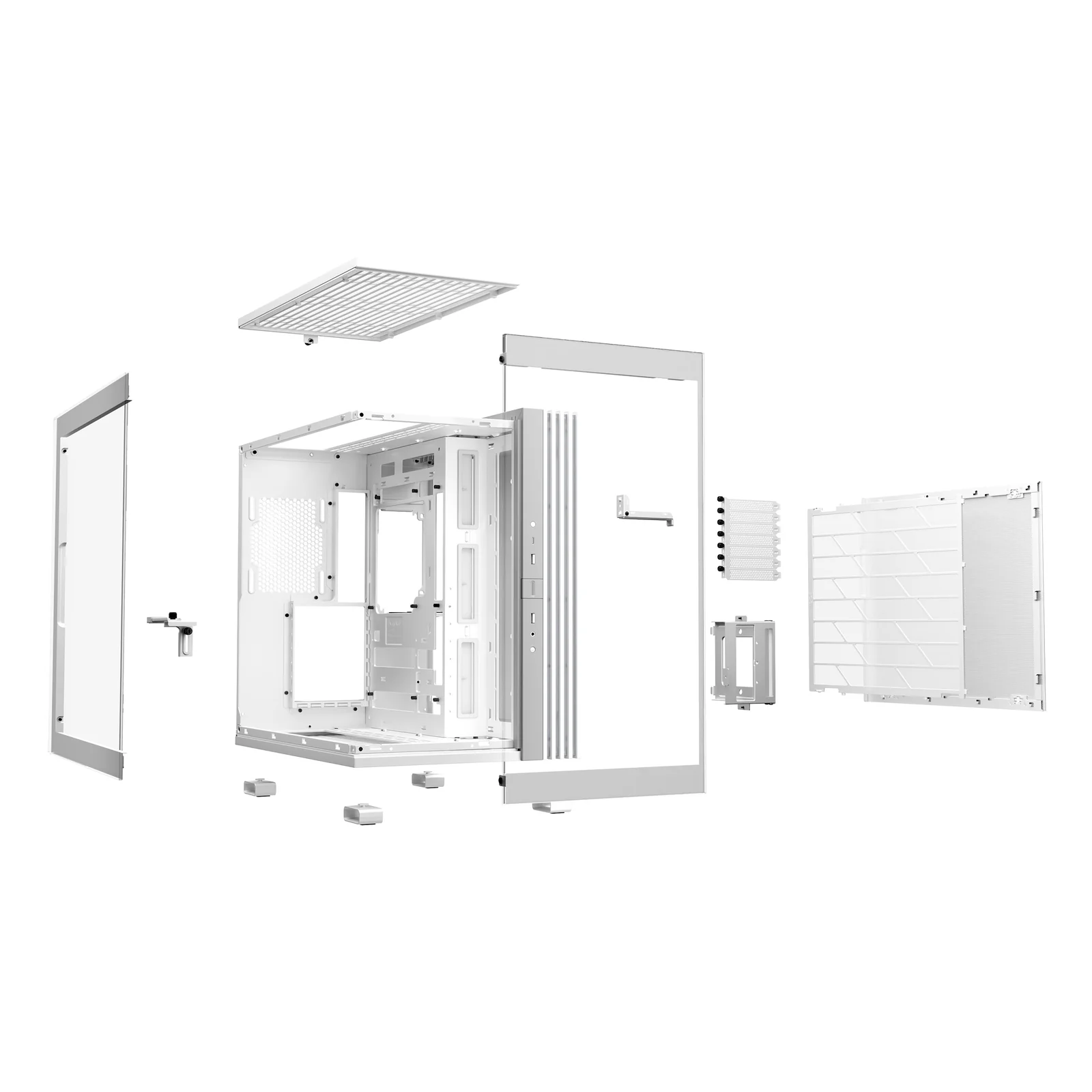 be quiet! Light Base 600 DX Blanc | Boîtier PC ARGB vitré, Mini ITX / Micro ATX / ATX