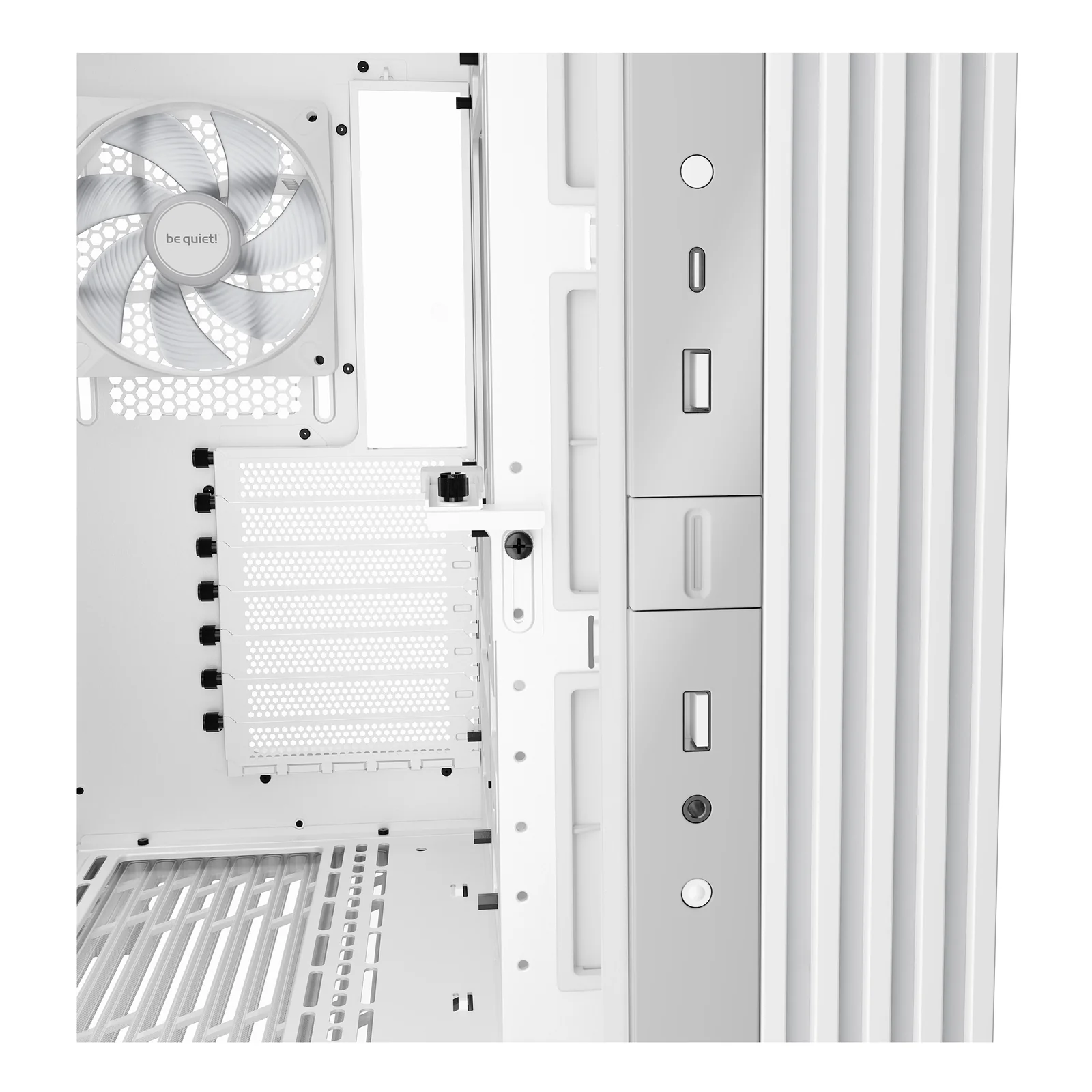 be quiet! Light Base 600 DX Blanc | Boîtier PC ARGB vitré, Mini ITX / Micro ATX / ATX